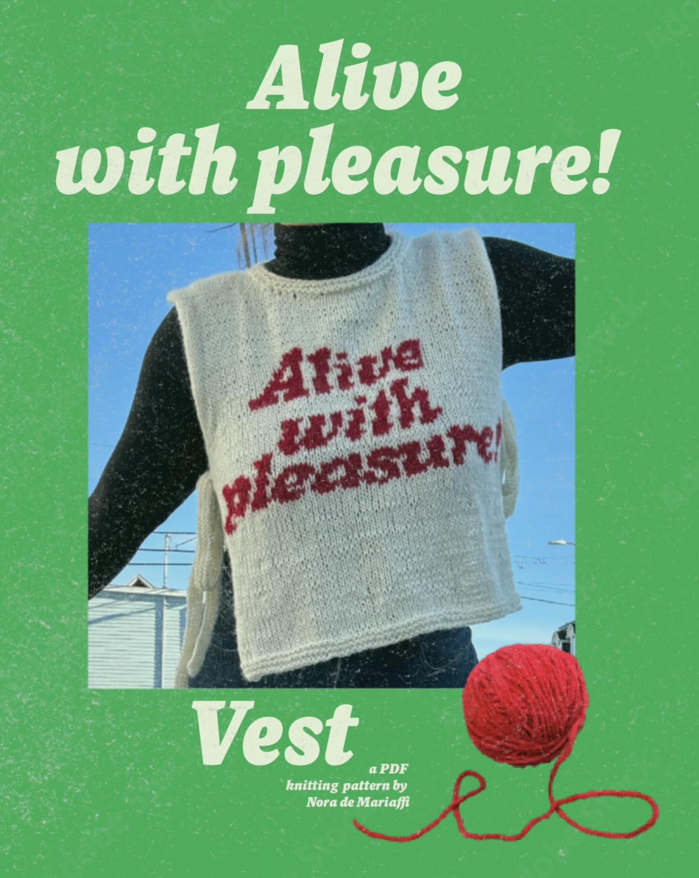 The Alive with pleasure! Vest pattern is now available for purchase!!
A huge thank you to my kind and amazing testers who chose the sickest colours and gave me the best feedback!
The #ndmalivewithvest is available on my site and through Etsy …. through my 🔗 in bio
#intarsia #knittingpattern