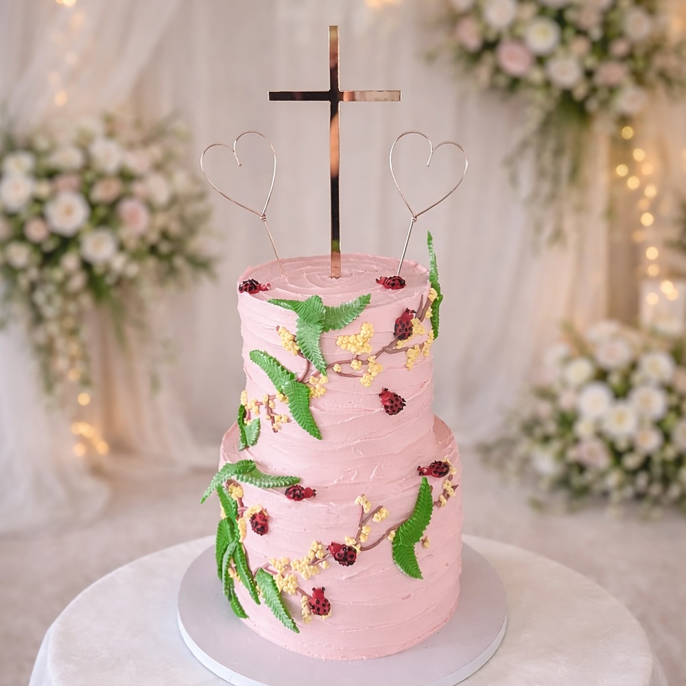 This two tier soft pink wedding cake was designed with delicate mango blossom leaves, hand placed ladybugs, and a meaningful cross topper to celebrate a Christ centered union. Every detail was created to reflect love, growth, and new beginnings.
#SweetTreatsByKaitAndKay
#HainesCityWedding
#HainesCityFL
#CentralFloridaWeddings
#PolkCountyWeddings
#FloridaWeddingCake
#FaithBasedWedding
#ChristianWedding
#WeddingCakeDesign
#PinkWeddingCake
#CustomWeddingCake
#LuxuryWeddingCake
#FloralWeddingCake
#MangoBlossomCake
#LadybugDetails
#ChurchWedding
#OrlandoWeddings
#DavenportFL
#WinterHavenWeddings
#LakelandWeddings
#WeddingInspiration
#BrideToBe
#WeddingDesserts
#WeddingVendorsFL
#PolkCountyBride