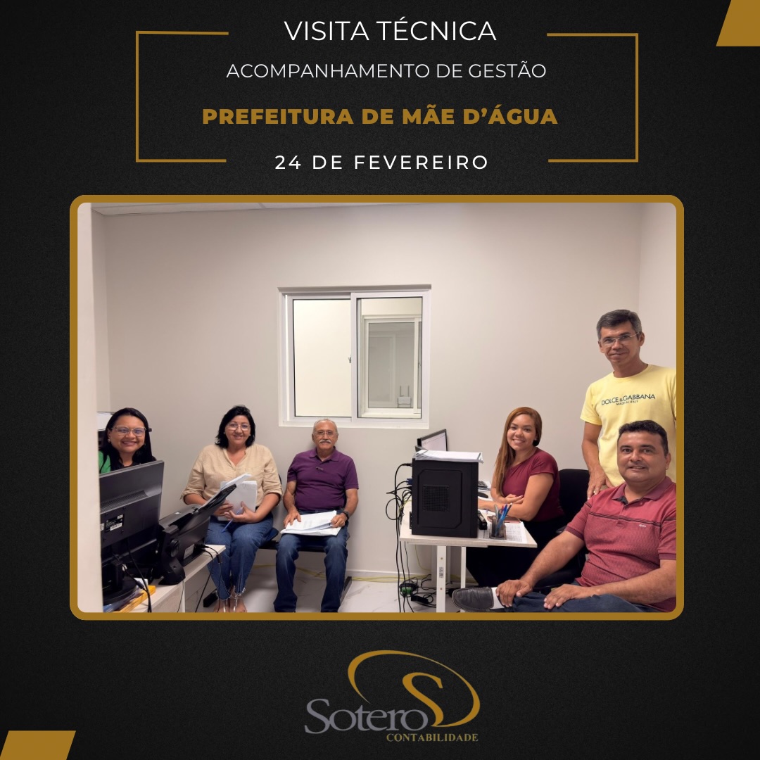 No dia 24/02/2026 reunião para ajuste da folha de pagamento para início de 2026 na Prefeitura de Mãe d’Água- PB, com o Prefeito Jucélio Pereira, secretaria Gustavo, tesoureiro Júnior Palmeira, e servidoras Lândia e Andreza. Muito obrigada pelo compromisso!👏👏👏👏