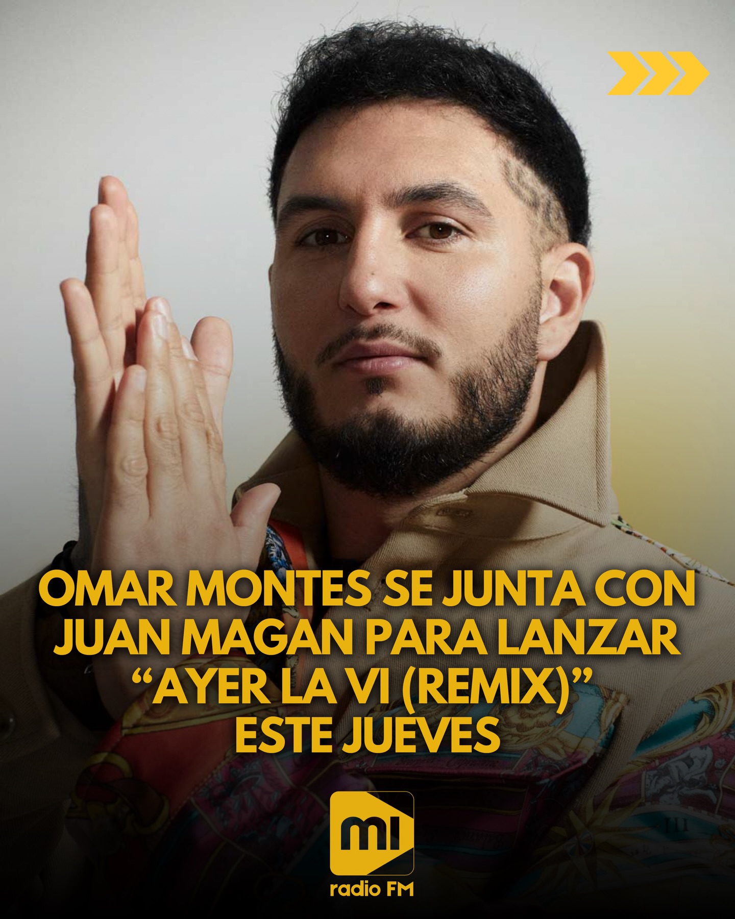 @omarmontes se junta con @juanmagan para lanzar “AYER LA VI (Remix)” ESTE JUEVES a las 23:59 👁️☀️
(huela a palo)