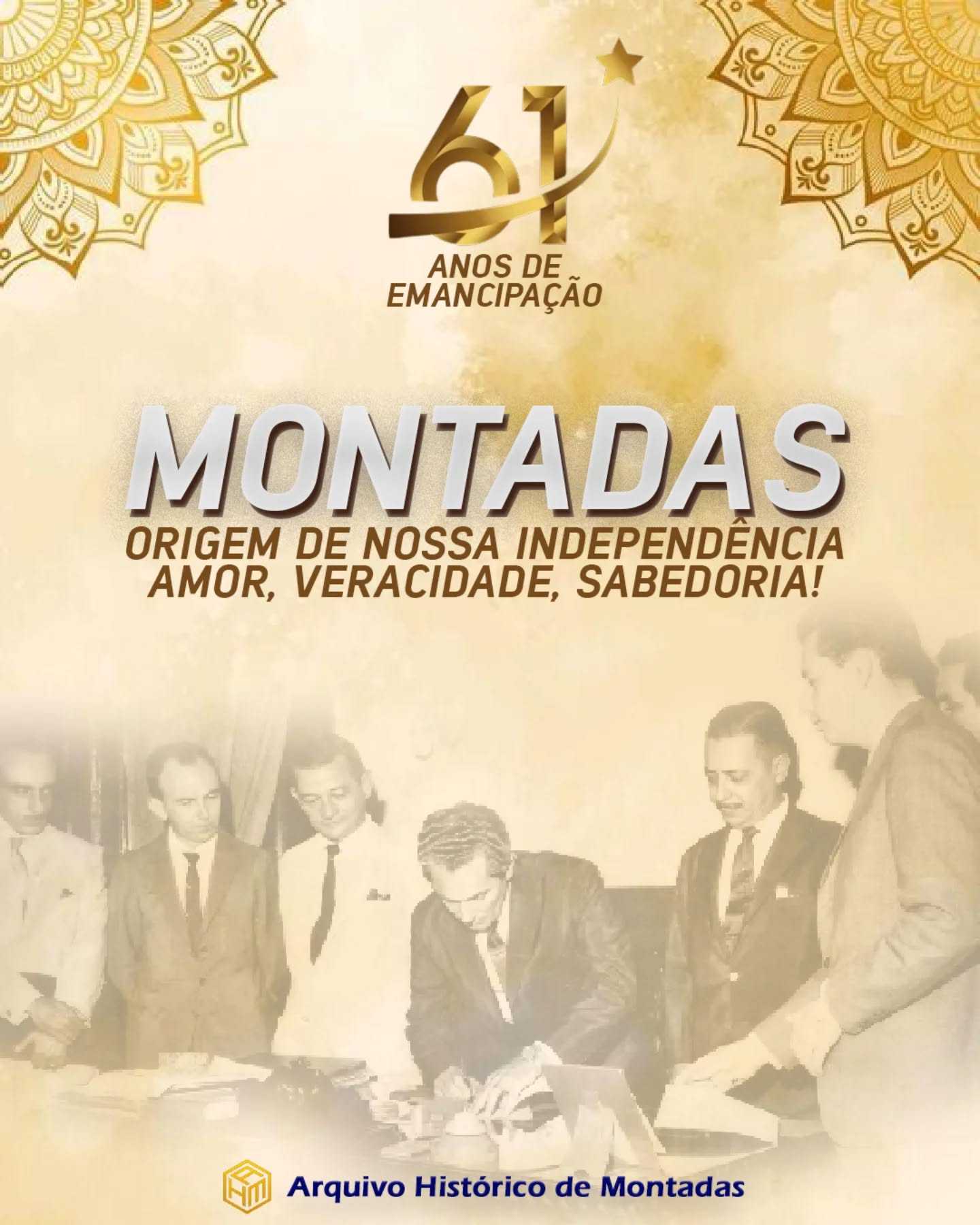 Hoje, 14 de outubro, Montadas comemora o 61° aniversário da assinatura de sua emancipação política. A Lei Estadual 3.088/1963, foi assinada pelo governador Pedro Moreno Gondim e passou a vigorar no dia seguinte. O município de Montadas foi instalado em 24 de novembro de 1963, momento a qual passou a vigorar plenamente como município.