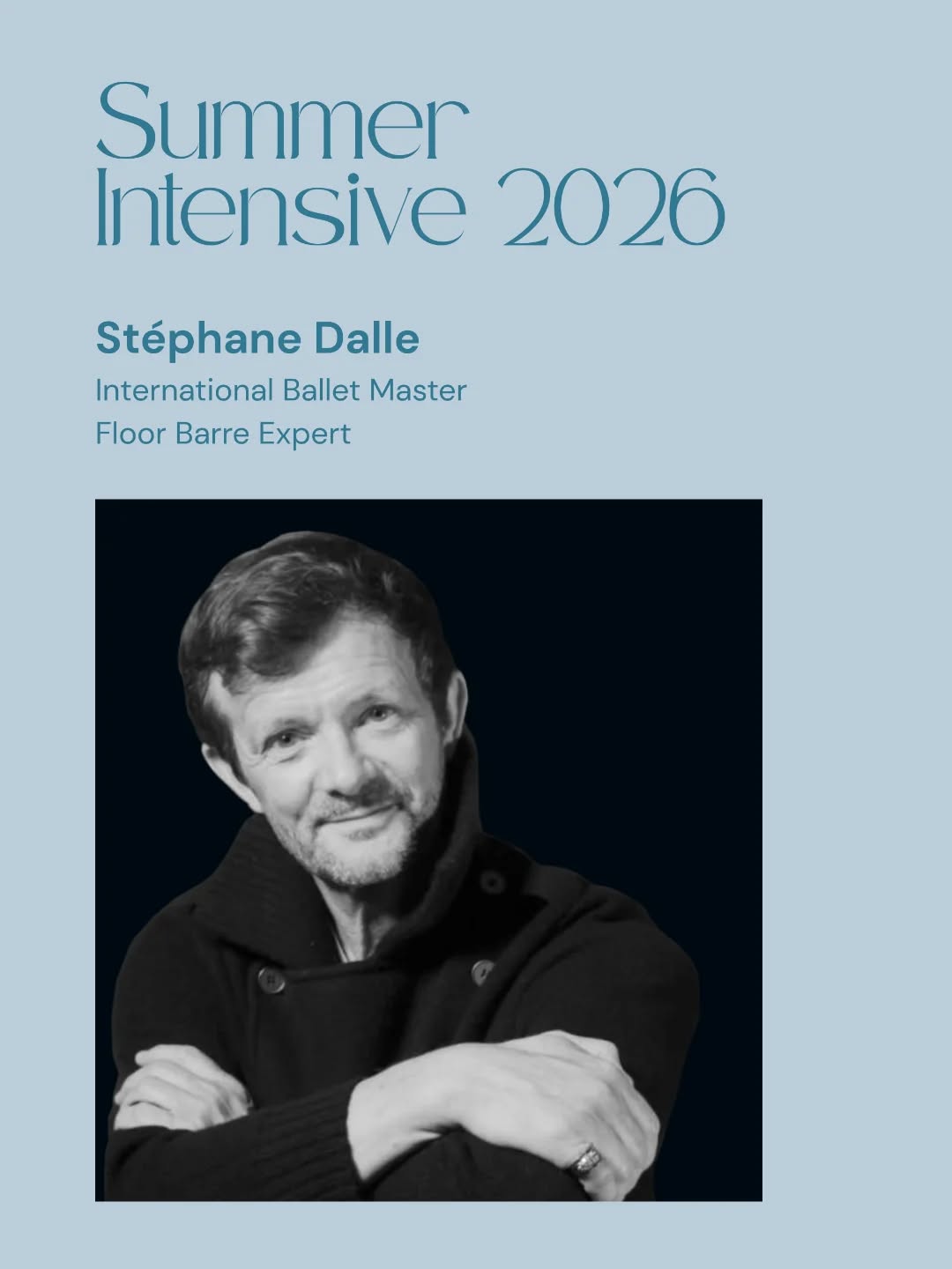 We are proud to welcome Stéphane Dalle to the Rosenthal-Ballett Summer Intensive 2026🩵 bringing with him exceptional expertise in
Floor Barre technique (Boris Kniaseff method).
With an outstanding international career and years of pedagogical experience, Stéphane Dalle is particularly renowned for his deep understanding of alignment, placement, and functional strength. His approach to Floor Barre reflects the highest professional standards and a commitment to sustainable training. His classes focus on clarity, control, and intelligent movement patterns. By removing the vertical load, dancers can truly understand their mechanics, refine placement, and create a stronger, more resilient instrument.
For our dancers at the Summer Intensive 2026
this is an exceptional opportunity to:
✨️deepen technical foundations
✨️prevent injury through proper alignment
✨️strengthen classical vocabulary from the inside out
We are thrilled to offer this specialized Floor Barre and ballet technique focus as part of our Summer Intensive 2026 and look forward to the transformation our students will experience.
This highlights only a small part of Stéphane's dance career. Please learn more about him at
Stephanedalle.dance and Rosenthal-Ballett.de/summer-intensive 🌐