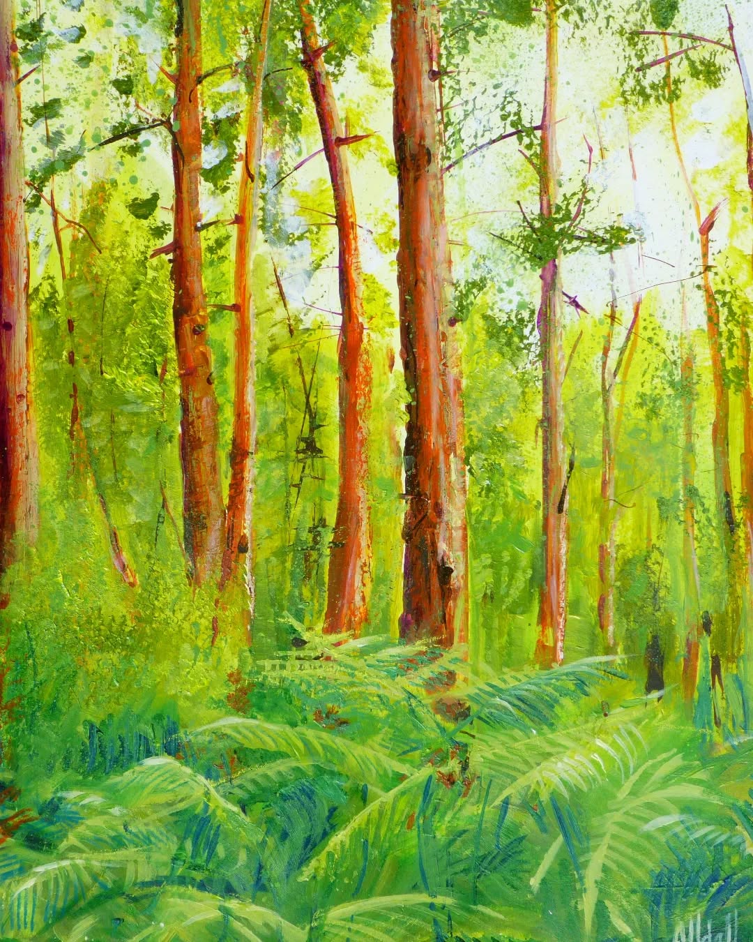 Durford Wood, Pines
Acrylic and oil pastels
Had fun recreating this image taken from Durford Wood in summer.
This is currently in an Art Exhibition at the Physic Garden, Petersfield.
Come and visit for more Art.
#oilpastel #artist
#durfordwood #durfordwoods #liss #trees #pinetrees #acrylicsoncanvas #ferns #nationaltrust #woods #walks #britishartists #womenartists #pines #