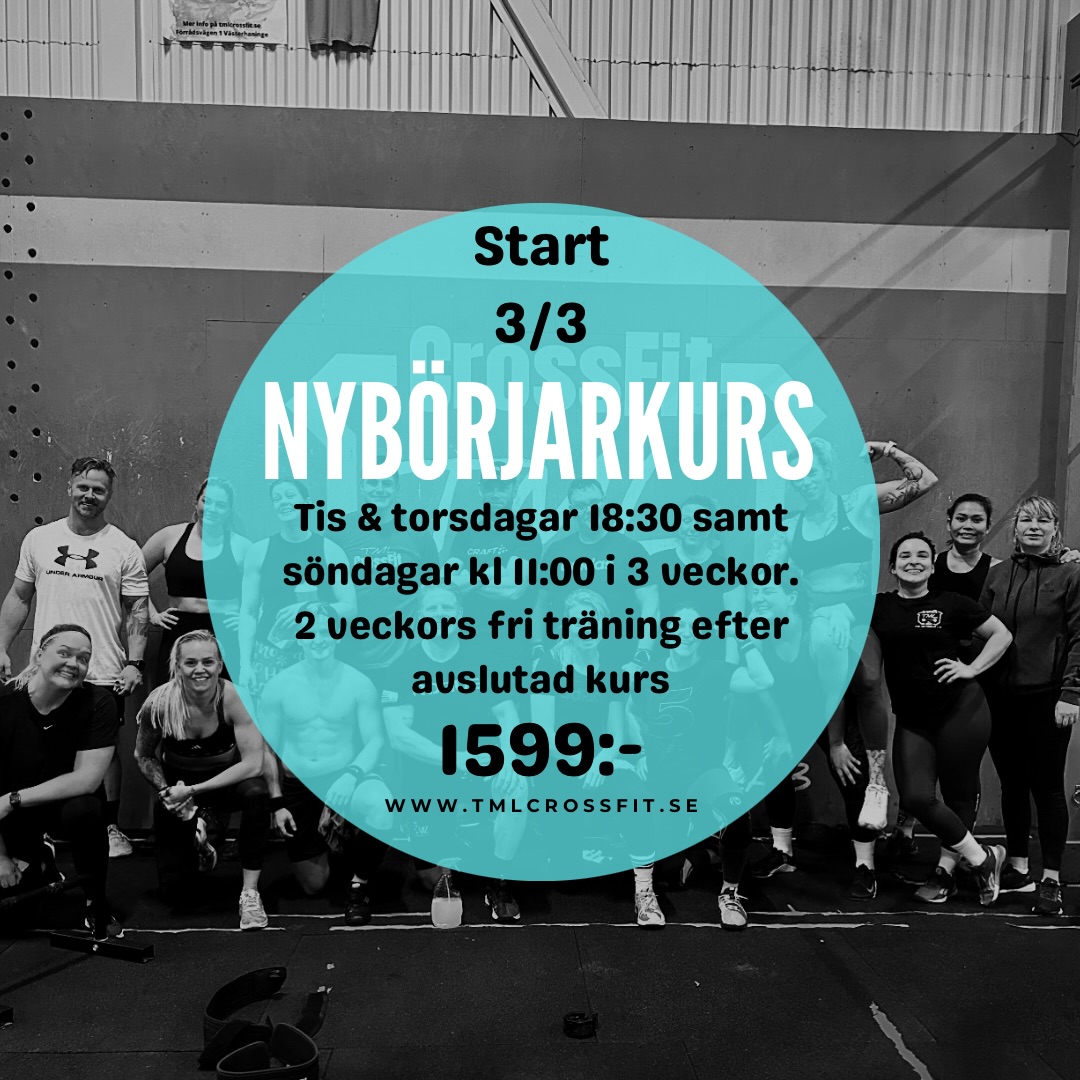 Nybörjarkurs hos oss på TML CrossFit, få en nytändning och en ny gemenskap hos oss 🌟 Signa idag! Länk i BIO. CrossFit är verkligen för ALLA oavsett erfarenhet. #crossfit #tmlcrossfit #träningpårikigt #wearetml