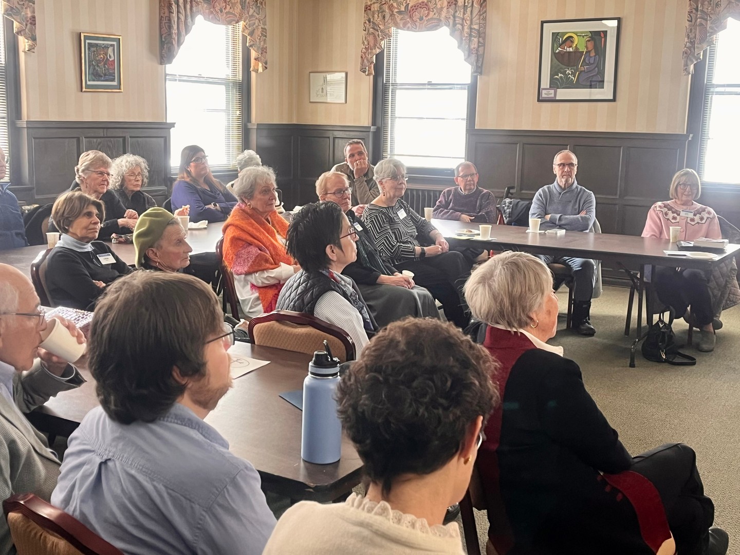 The Search Committee held its first “Town Hall Talks” this morning after both services to share next steps in calling St. Paul’s next rector and gather parish input.
Town Hall Talks will take place on the last Sunday of each month—please mark your calendar for the next one on March 29!