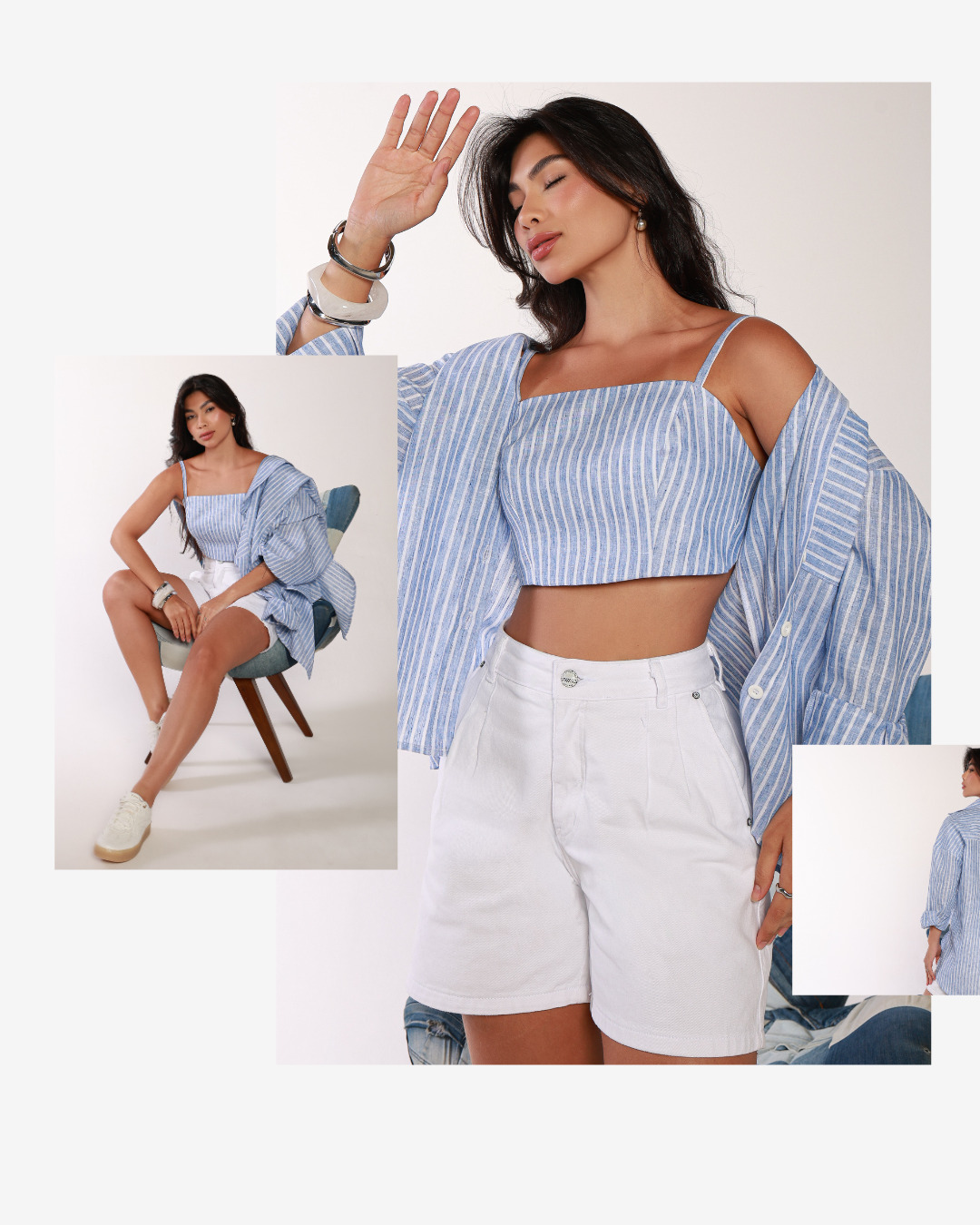 LEVEZA EM CADA DETALHE
Listras suaves, corte descomplicado e aquele equilíbrio perfeito entre conforto e estilo. Para dias claros, passos leves e presença natural.
#AmmoJeans