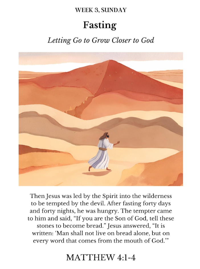 Then Jesus was led by the Spirit into the wilderness to be tempted by the devil. After fasting forty days and forty nights, he was hungry. The tempter came to him and said, "If you are the Son of God, tell these stones to become bread." Jesus answered, "It is written: 'Man shall not live on bread alone, but on every word that comes from the mouth of God.""
MATTHEW 4:1-4
www.womenschristianfellowship.org
#StayPrayedUp #WCF #womenschristianfellowship