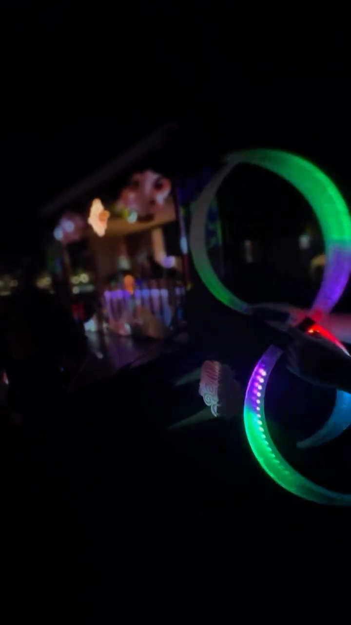 Magical island glowing art across ocean & sky ~ Everything all at once. Thankful for the shiny little moments with big hearted soul fam 💜🩵💙