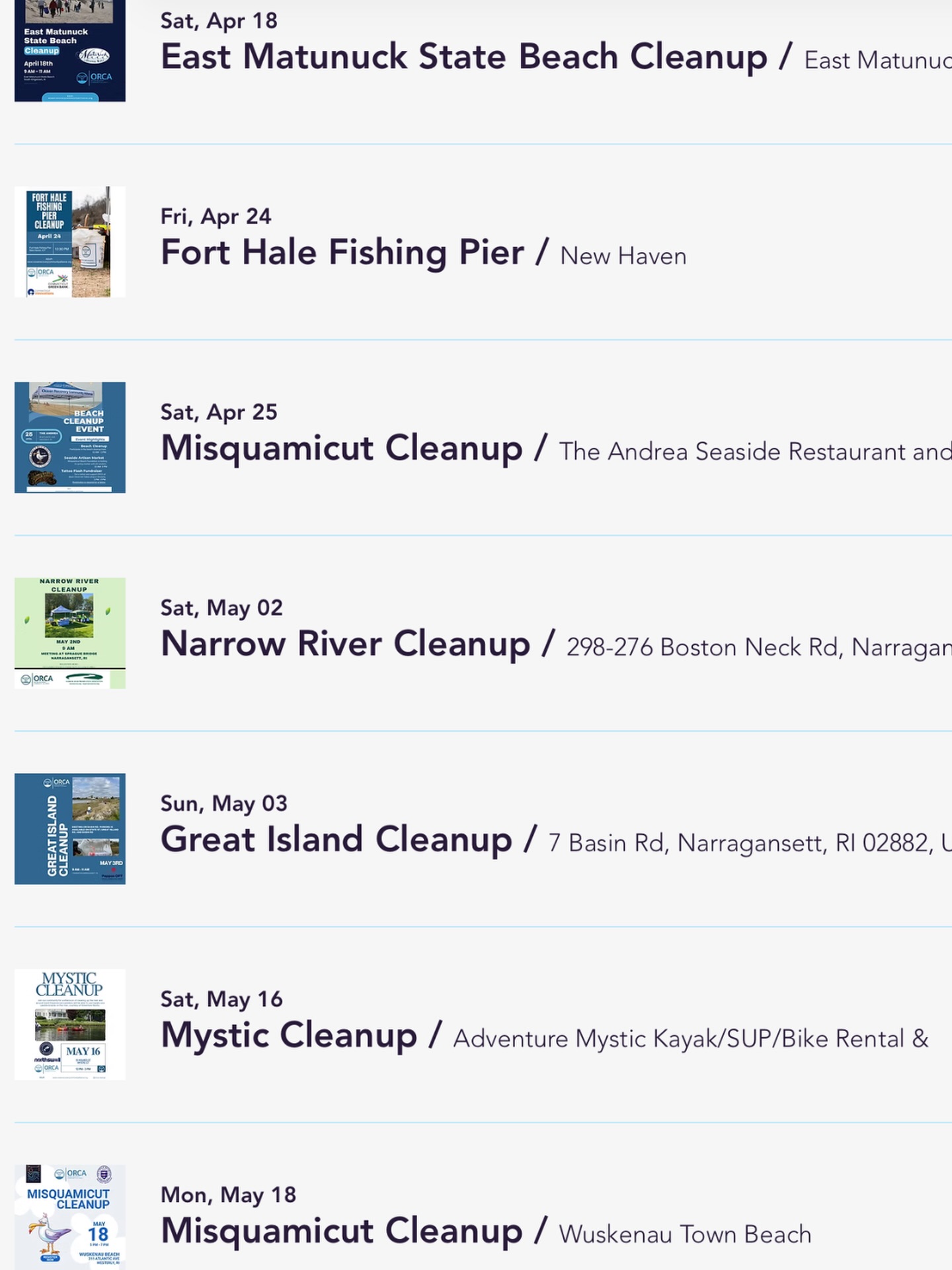 We’ve added two more cleanups for May!
RSVP on our website. Oceanrecoverycommunityalliance.org