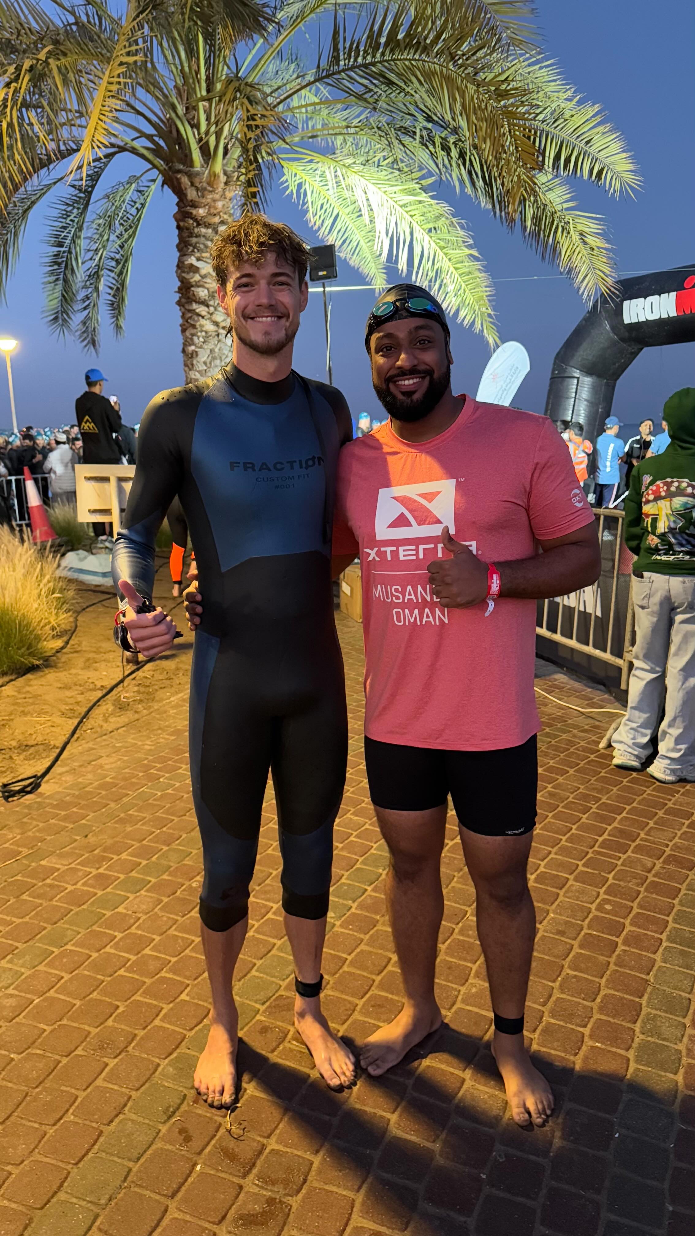 Last year at Muscat 70.3, it was just one prototype and a dream. This year at Muscat 70.3, seeing two customer wetsuits on that start line was incredible. I’m so grateful to everyone who’s been part of this. Fraction isn’t about being huge it’s about standing out and being part of your triathlon journey.
Thankyou 🙏
#Muscat703 #Triathlon #FractionWetsuits #Gratitude #StartLine SwimStrong