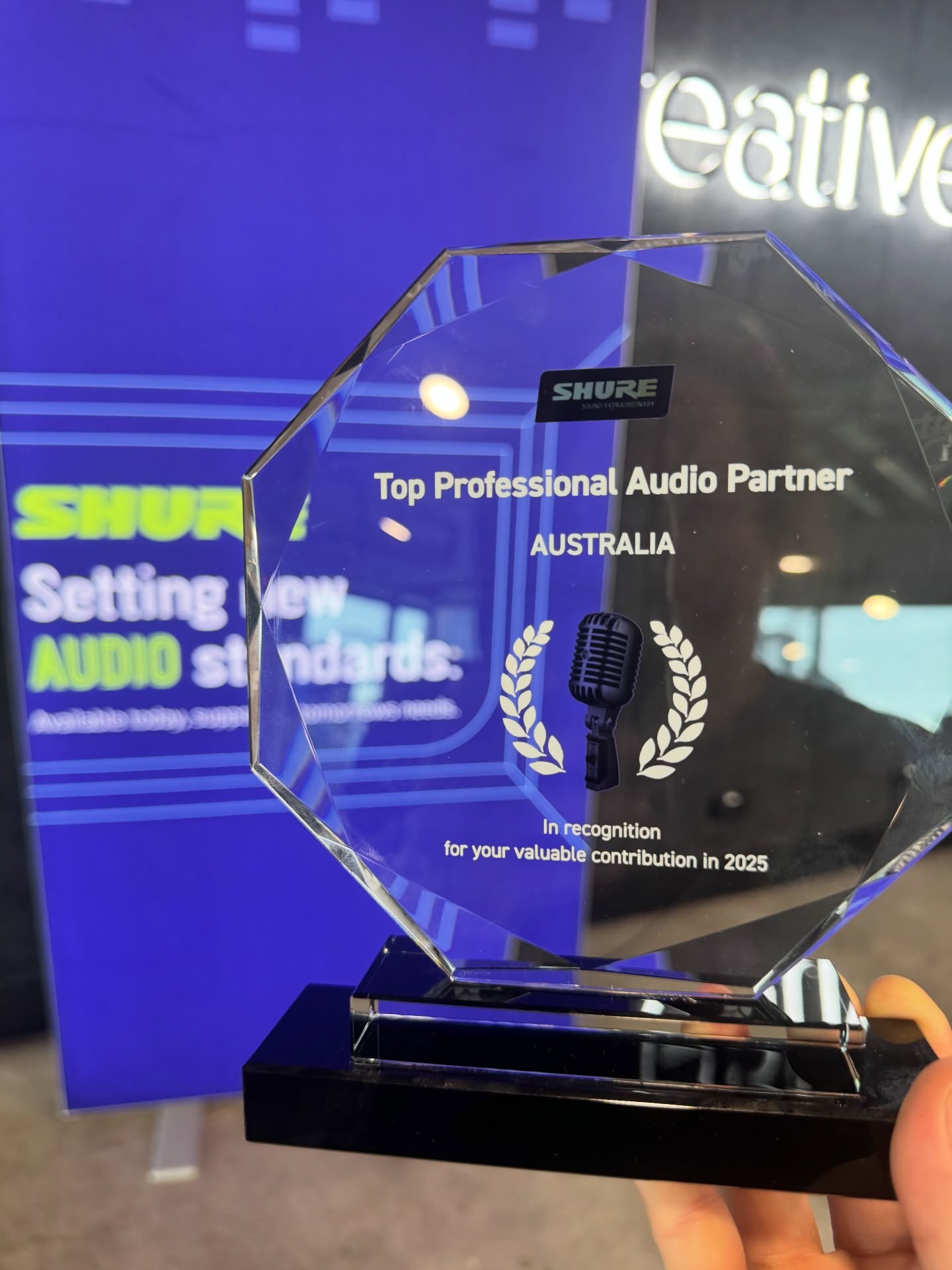 Still a little bit in shock to be honest 🥹
Today I was recognised by @shure as one of the Top Professional Audio Partners – Australia 2025.
And presenting the award was none other than Tuomo himself — someone who has always had time for a chat about career highlights, firmware and hardware suggestions, and to discuss my regular feature suggestions and appreciation for @wavetoolapp
To be acknowledged by a brand I’ve trusted, toured with, specified, coordinated and relied on in high-pressure RF environments for years… means a lot.
From corporate ballrooms to festivals, from patch to RF coordination, from chaos to clean spectrum — I’ve always believed that standards matter.
Thank you to the crews who trust me.
Thank you to the clients who back me.
And thank you to Shure for the recognition.
We’re just getting started. 💚
📸 Second photo credit @sofie.hunter
#RFQueens #WomenInAudio #ProAudio #Shure #RFCoordination LiveEvents