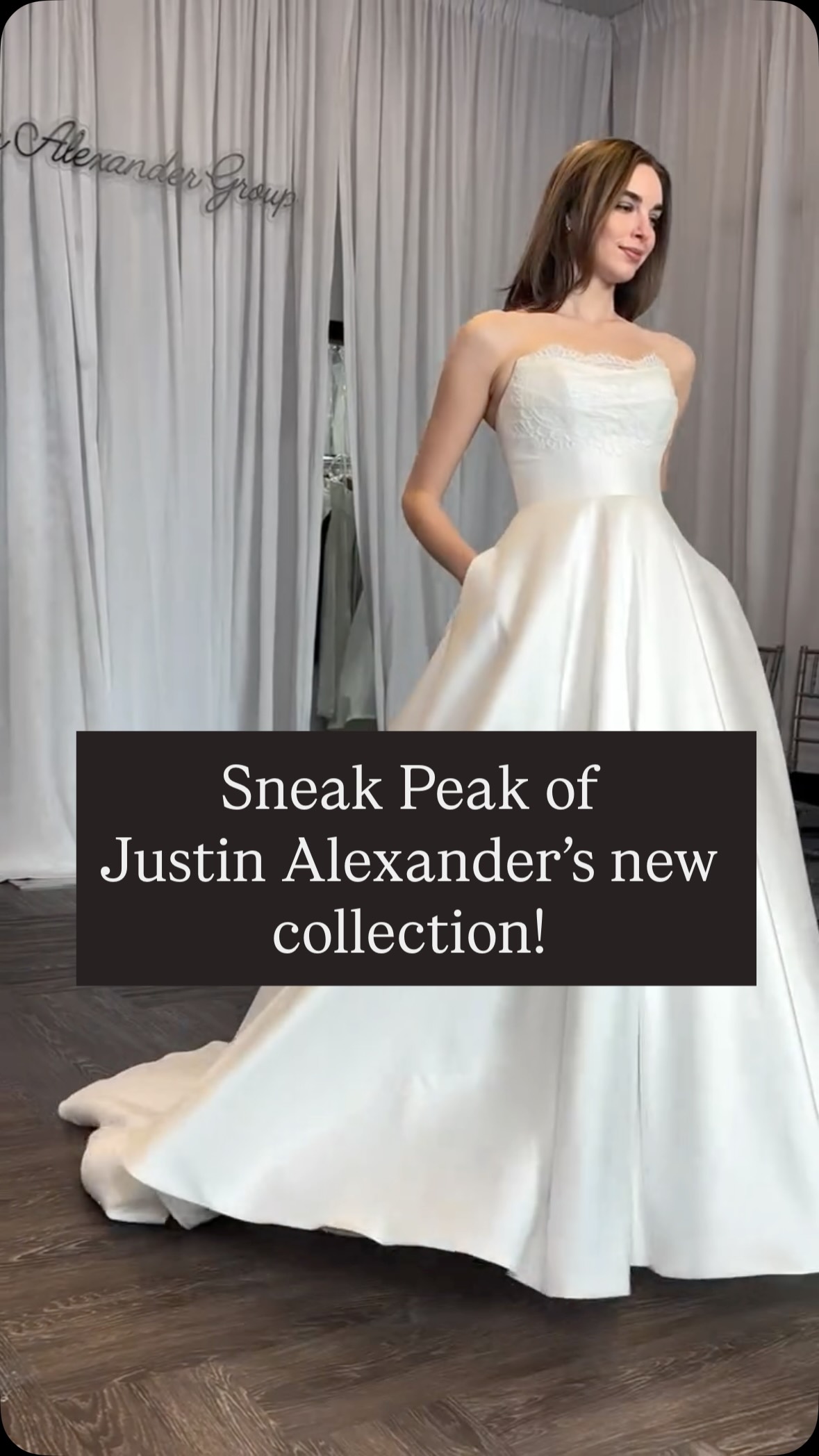 The newest season of @justinalexander did not disappoint! New styles will be hitting the store soon. Which are your favorites?!
.
#justinalexanderbride #weddingreel #ctbride