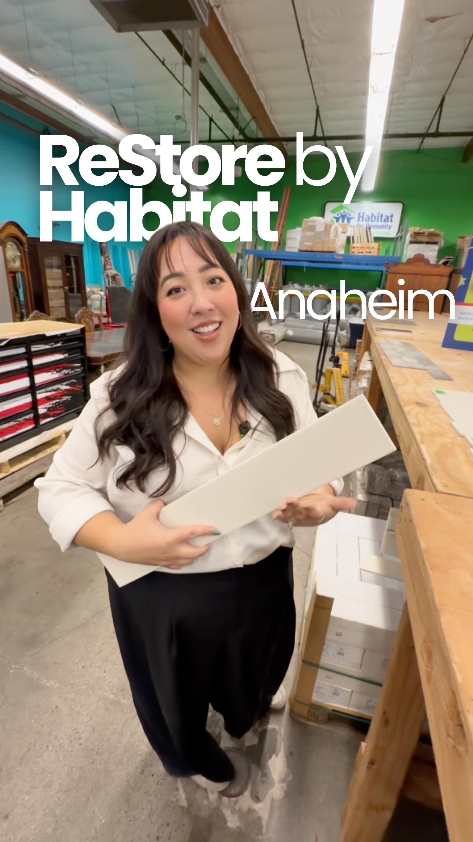 I’m at ReStore by Habitat for Humanity, and this is hands down one of my go-to spots in Orange County for renovation deals.
I’ve bought tile here that normally retails for $10–$12 a square foot, but here it’s heavily discounted, sometimes over 70% off. When you’re remodeling bathrooms, kitchens, or even just updating details, that kind of savings adds up fast.
They also have appliances, vanities, fixtures, and small items that can completely change a space without blowing your budget.
If you’re remodeling in OC, furnishing a rental, or just trying to be smart with renovation costs, this is a place you should absolutely check out.
Save this for later.