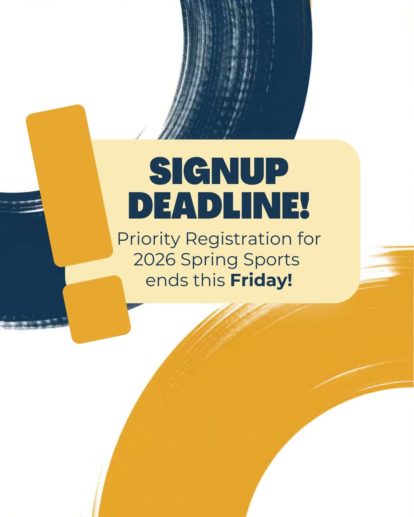 Signups are closing soon! The 2026 season is loading, with priority registration closing at the end of the week.
———
Not sure yet? Swing by our info-session on Wednesday after school, open to rostered and interested families alike. Listen, learn, and ask questions, and you’ll still have time for priority registration.