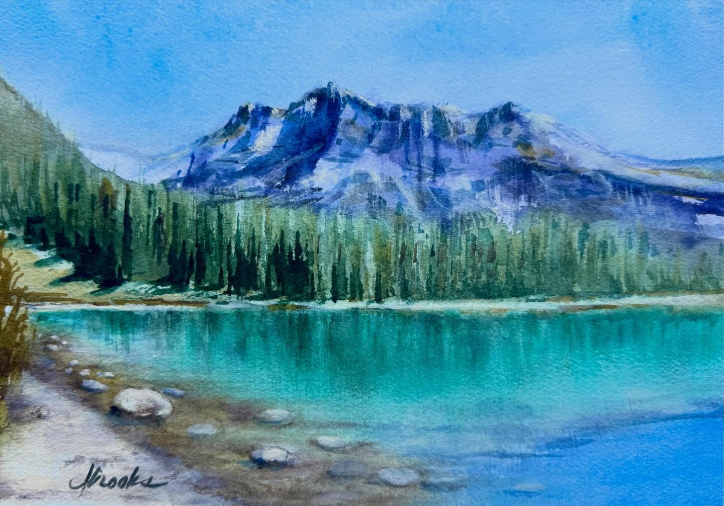 What a fun little paint challenge today! Thank you @landscapeartclub week 198 and lovely reference photo judithcrowleyart #landscapeartclub198
#landscapeartclub_prompt #watercolorpainting #watercolorlandscape #weeklypainting