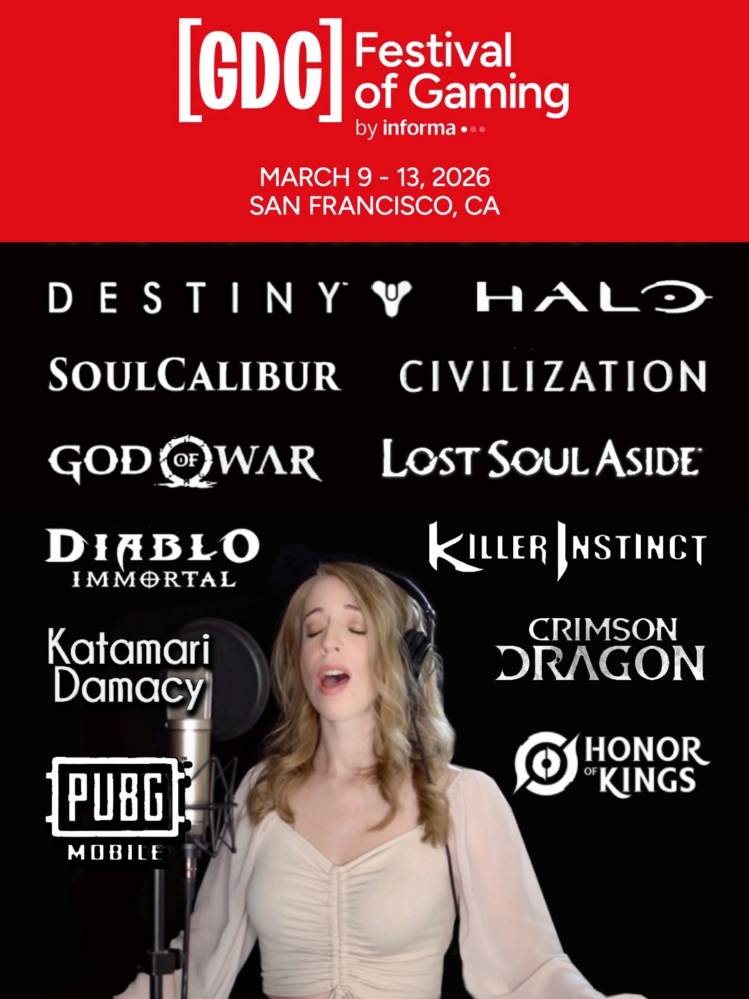 Heading back to GDC this year and looking forward to reconnecting with the game audio community! 🎮
I specialize in cinematic vocals for game soundtracks - from large-scale AAA titles to passion-driven indie projects - recorded remotely in broadcast quality. 🎙️
If you’ll be there, I’d love to say hello. Feel free to DM me to set up a time to meet. ☺️ Who’s going?
#GameAudio #GameDevelopersConference #GDC2026 #VideoGameMusic #GameDev