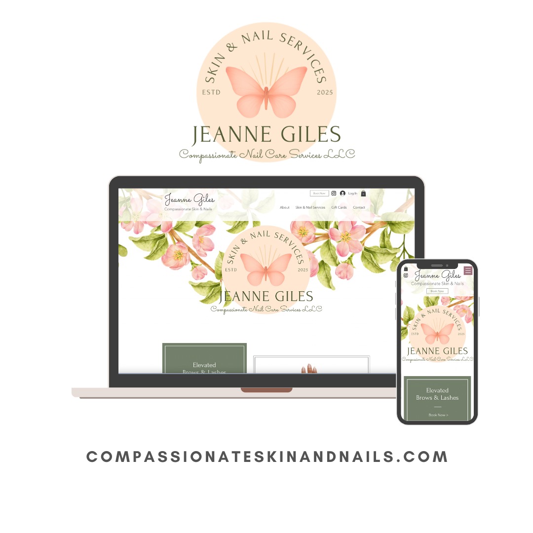 I’m so excited to share that Compassionate Skin & Nails is officially live! ✨
Founded by Jeanne Giles, her studio in Stratham, NH offers nail and skin services designed to be unhurried, personalized, and deeply intentional. Every manicure, pedicure, facial, and waxing treatment is crafted with care — a space that clearly reflects her thoughtful, creative approach.
It was a joy bringing Jeanne’s vision online. Even with a tight two-week timeline, her clarity and focus made everything come together beautifully.
Check out her website: www.compassionateskinandnails.com
💛
#StrathamNH #NewHampshireBusiness #EstheticianLife #SkincareStudio #NailStudio #SelfCare