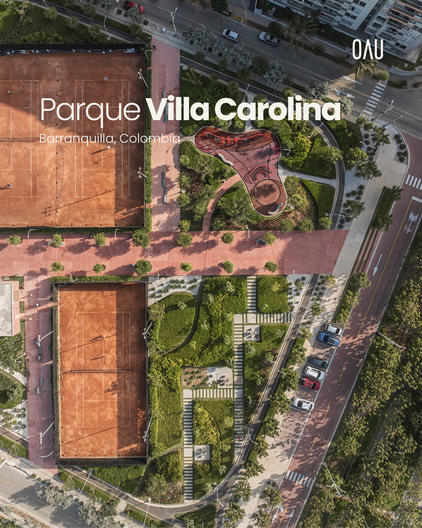 🧱Parque Villa Carolina
Un espacio público que no impone usos, sino que los hace posibles.
El programa surge de una lectura atenta del territorio. La vía central conecta y estructura el parque, funcionando como una plaza lineal que articula recorridos, estancias y encuentros, y se consolida como una nueva centralidad urbana. A lo largo de este sistema se integran las canchas de tenis, que responden a la falta de espacios públicos para esta práctica en la ciudad, ampliando el acceso al deporte y reforzando el carácter colectivo del parque. De esta manera, el conjunto se consolida como un espacio de encuentro y como una pieza estructurante del tejido urbano.
_____
Cliente y estructuradores: Grupo Argos @grupoargos
Agradecimientos especiales:
Daniel Sarabia Mancini - Gerente de Urbanismo e Infraestructura
Catalina Monroy Granada - Líder Senior de Diseño Urbanístico
📷 Alejandro Arango @sitioestudio.co
_____
#oauarchitecture #urbanplanning #barranquilla #urbanarchitecture #villacarolina