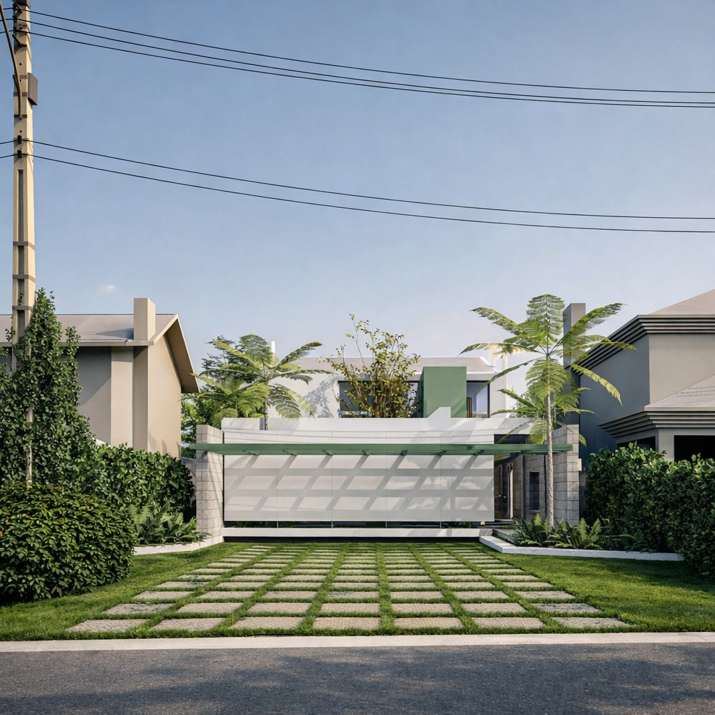 Novo projeto! A ser implantada em lote no condomínio Terraville, na zona sul de Porto Alegre, a Casa Átrio tem sua geratriz, como o próprio nome sugere, em um pátio central que articula os ambientes em seu perímetro.
Duas empenas laterais de blocos de concreto, estrategicamente perfuradas, configuram a base da residência, cujo átrio promove ventilação e iluminação naturais em todos os ambientes. No pavimento superior, ao fundo da composição, um prisma com cobertura inclinada abriga o setor íntimo.
A experiência espacial, desde a entrada, é cheia de surpresas e dilatações, arrematada pela grande vista para o lago.
Projeto arquitetônico e interiores: @galeria_733
#arquitetura #casas #casascontemporaneas
#galeria733 #projetodearquitetura
_____________________________________________
contato@galeria733.com.br
Fone: (51) 99606-0497
•
GALERIA 733