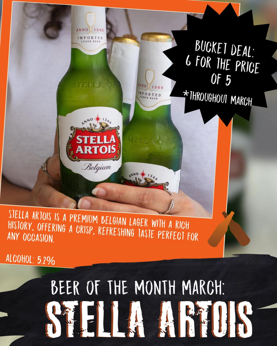 |–Stella Artois in Maart –|
Deze maand brengen we een stukje Belgie naar het eiland.
Gebrouwen sinds 1366 in Leuven, België, staat dit iconische pils bekend om zijn verfijnde smaak, lichte hopbitterheid en perfect gebalanceerde afdronk. Een klassieker met karakter, geliefd over de hele wereld.
Kom langs en geniet deze maand van een ijskoude Stella Artois bij ons, perfect voor een gezellige borrel, lunch of avond uit. Proost! 🍻
#pleincafewilhelmina #Curacao #stellaartois #HappyHourCuraçao #beerlovers #gezelligsteterrasvanpunda
Plein Café Wilhelmina ligt aan het Wilhelminaplein in Curaçao en heeft het gezelligste schaduwrijke terras van Punda. We hebben meer dan 50 ijskoude (speciaal) biertjes, de lekkerste daghappen en we zenden alle belangrijke sportwedstrijden uit op groot scherm. Iedere donderdag tm. zaterdag hebben we Happy Hour van 17.00-18.00