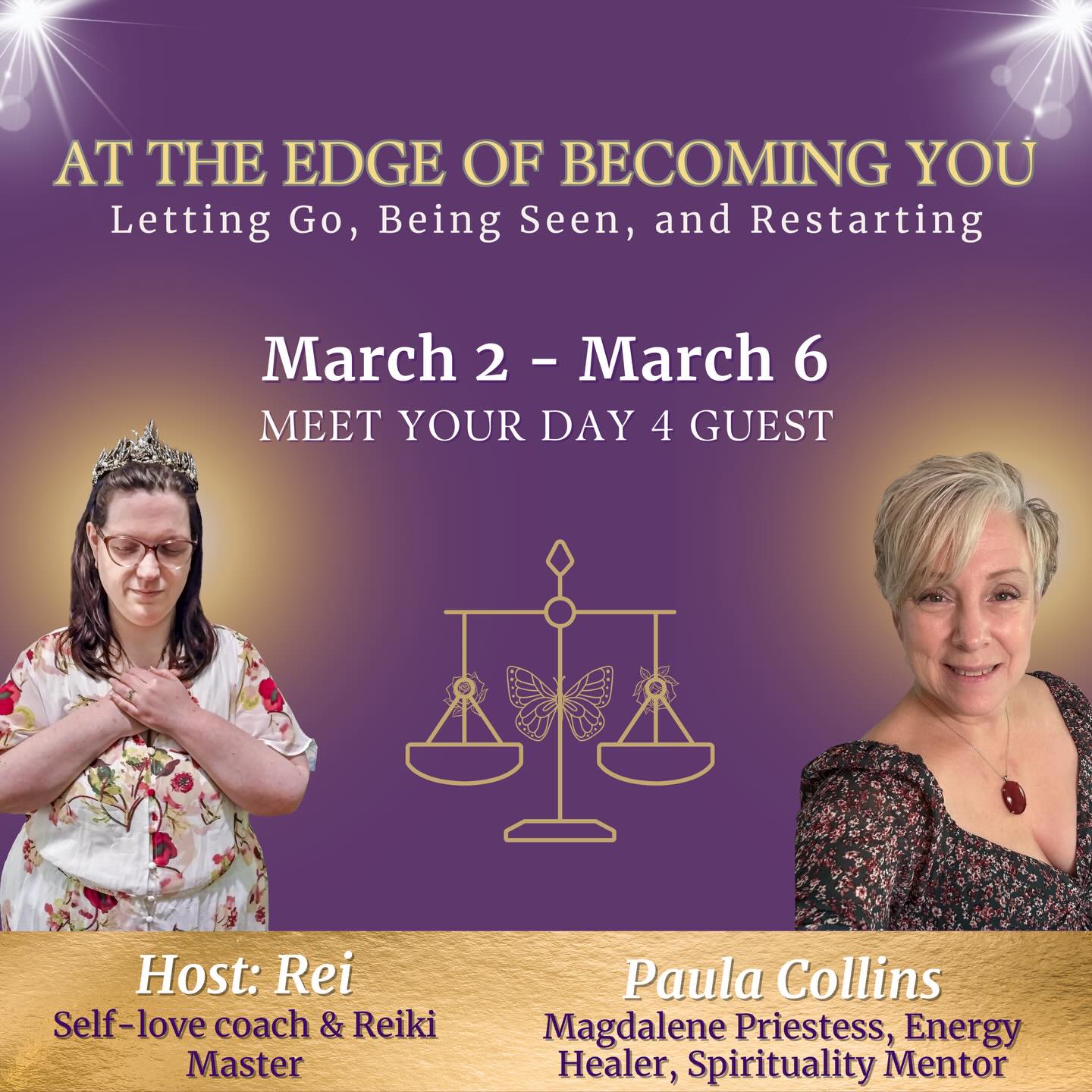 When Rachelle @soulrebirthbyrachellerei asked me speak at At the Edge of Becoming You it was such an easy whole body yes!
I have known Rachelle since the spring of 2024. We meet during a divine feminine business course and quickly became friends.
When I say YES to speaking, whether in person or virtual I have to fully believe in what is being offered. I have to trust the host to be authentic, and I have to know that what I am a part of is truly sent from the Divine.
That is how I feel about At The Edge of Becoming.
On Monday, March 2 we kick off 5 days of education, experience, and bring to light the deep knowing that there is more to life than survival mode.
Rachelle has chosen wonder individual to share their experience, and trust me when I say this: YOU do NOT want to MISS OUT!
I will put the link in the comments. You can also ask me any questions as well.
THIS IS A FREE EXPERIENCE. So what do you have to lose!