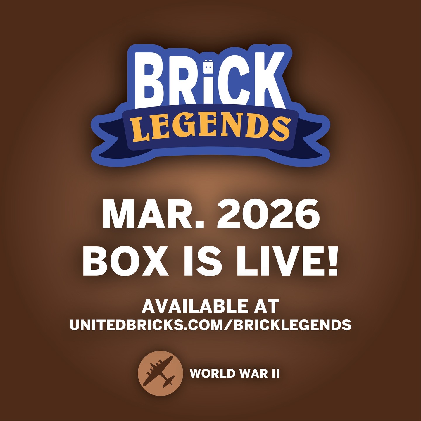 🚨 March 2026 Brick Legends Box is LIVE! 🚨
Brick Legends subscription options are now open! 🎉
Whether you want to try the Mar. 2026 Box or commit to more Brick Legends Boxes, head over to United Bricks TODAY and start your Brick Legends journey your way.
⏰ The March 2026 Box is available only until 15th March 2026 at 12pm (GMT). Subscriptions purchased after this date will not include the March 2026 Box.
📦 March 2026 Boxes will start shipping from 20th March 2026 onwards.
-
#BrickLegends #UnitedBricks #WorldWarII #CollectorsBox #ForCollectors #Minifigures #WorldWarIIMinifigure #AFOL #MinifigDrop