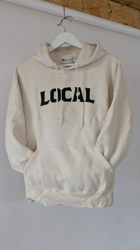 The Super Comfy 'Local' Maple Leaf hoodie in Natural #MadeinCanada #keepitlocal
