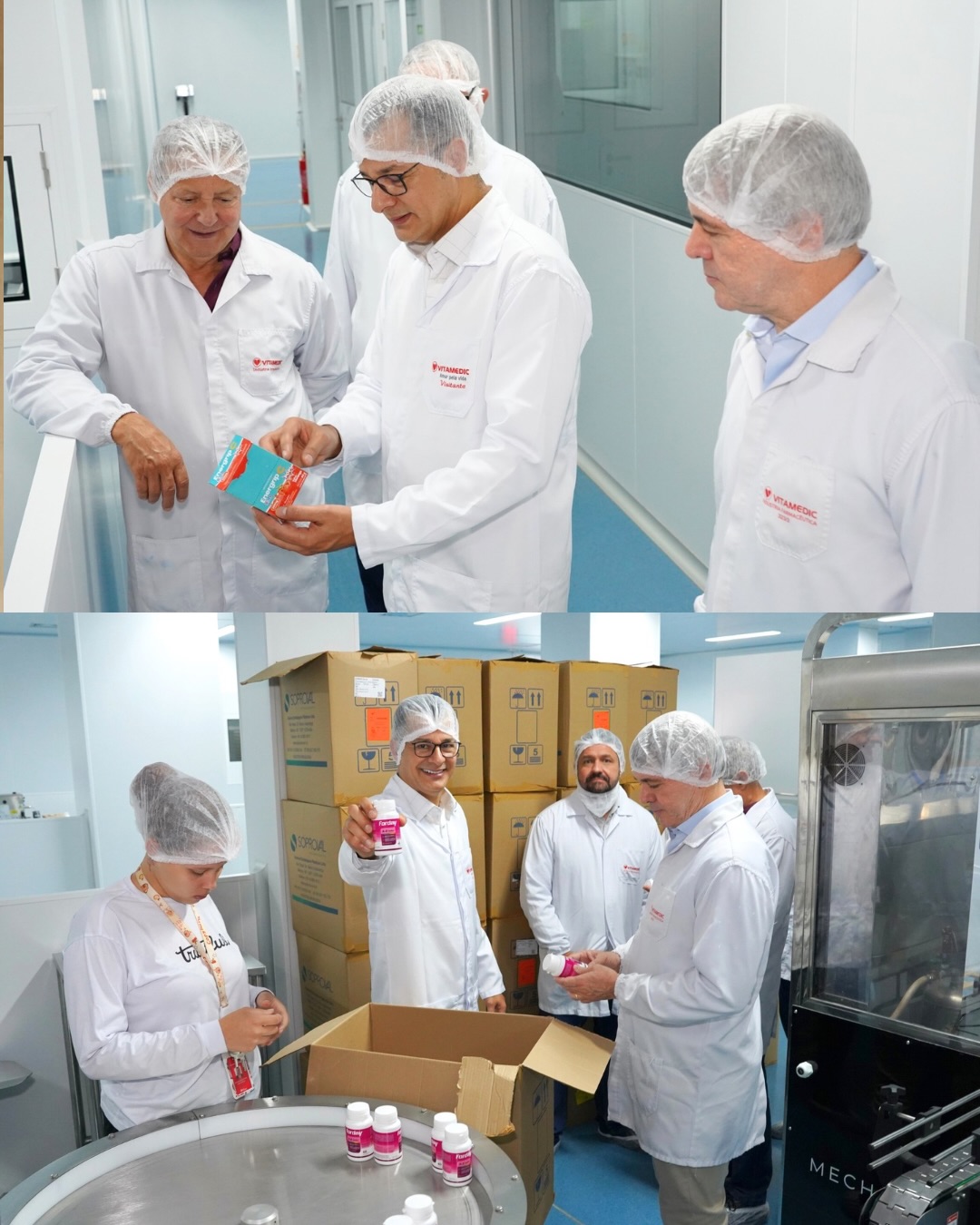 🤝 Conectando lideranças e fortalecendo a indústria farmacêutica de Goiás!
Na última quinta-feira (05/03), o presidente executivo do SINDIFARGO, Marçal Henrique Soares, realizou uma visita institucional à Vitamedic, no DAIA, acompanhado pelo presidente da FIEG, André Rocha.
Durante a agenda, os presidentes foram recebidos pelo diretor-superintendente, Wilmar Ferreira; pela diretora técnica, Fabiana Abrantes; pelo diretor industrial, Alexandre Villar; e pelo gerente de Segurança Patrimonial, Alexandre Elias.
A comitiva conheceu de perto a robusta capacidade produtiva da empresa, que conta atualmente com 89 projetos de medicamentos e 140 de suplementos em desenvolvimento. É a prova de que Goiás segue na vanguarda da pesquisa e da tecnologia farmacêutica!
🎯 Esta iniciativa reforça o compromisso do SINDIFARGO em promover o diálogo estratégico e garantir que o setor continue investindo em inovação, gerando desenvolvimento e competitividade para o nosso Estado.
#SINDIFARGO #FIEG #Vitamedic #DAIA #IndústriaFarmacêutica