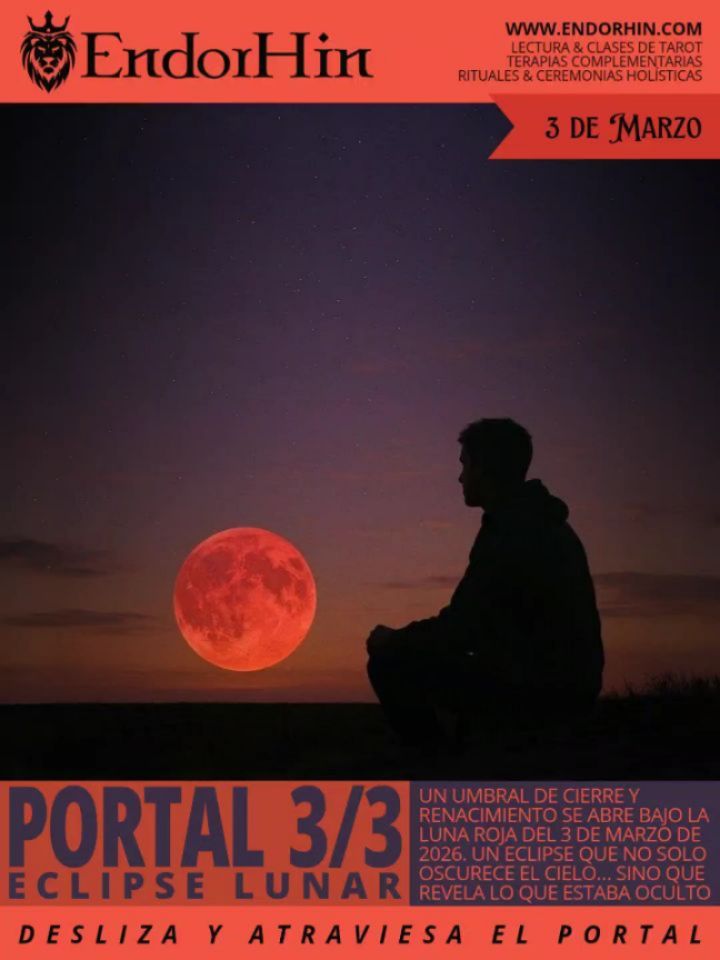 🌕✨ El 3 de marzo de 2026 no será una noche cualquiera.
Un eclipse lunar total coincide con el portal 3/3 y con Mercurio retrógrado, creando un verdadero umbral de revisión y renacimiento.
La Luna roja no viene a asustar.
Viene a revelar.
Es momento de cerrar ciclos, escuchar lo que emerge desde la sombra y sembrar nuevas intenciones antes del equinoccio.
Desliza el carrusel y descubre cómo atravesar este portal con conciencia.
🌑🔥
.
.
.
.
.
.
.
#Astrologia #Eclipse #Luna #Espiritualidad #Tarot