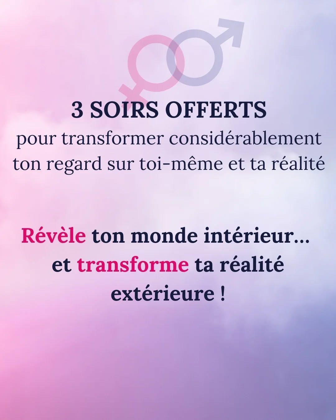 👉 Je t'offre la possibilité de comprendre le fonctionnement de ton inconscient (qui régit 90% de ta vie) ; d'aller rencontrer en Hypnose tes parts féminine et masculine (qui occupent une place importante en toi et influencent ta vie au quotidien).
🔥 3 soirs du 23 au 25 Mars pour mettre de la clarté, de la compréhension, de la conscience et surtout savoir comment reprogrammer en douceur ton inconscient.
Ton inconscient et ses différentes parts sont basés essentiellement sur ton passé.
La principale mission de ton inconscient est d'assurer ta survie pas ton bonheur. Il préférera te maintenir dans un enfer connu (schémas répétitifs) que de te pousser vers un paradis inconnu.
Au programme :
Jour 1 : Comprends le fonctionnement de ton inconscient et ses différentes parts.
Pourquoi certains schémas se répètent dans ta vie ?
Jour 2 : Rencontre ton féminin intérieur en Hypnose (Hypnose collective)
Que tu sois un homme ou une femme, tu as en toi des énergies féminine et masculine, tout simplement car tu es né.e d'un homme et d'une femme.
Pour manifester ce que tu souhaites (ex : une relation amoureuse harmonieuse ou autres...), ces énergies doivent être en équilibre. Or, l’éducation, la société et les conditionnements déséquilibrent ces énergies, et les effets se ressentent dans ta vie (difficultés à se reposer, ou à passer à l'action, manque de confiance en soi, difficultés à s'exprimer ou être à l'écoute de ses émotions / de son corps, problèmes de couple, manifester toujours le même type de partenaire, etc...)
Jour 3 : Rencontre ton masculin en Hypnose (Hypnose collective)
Comprendre cette part de toi, son fonctionnement, la rééquilibrer. Puis la ré-harmoniser avec ta part féminine.
De la théorie et de la pratique qui va changer considérablement ton regard sur toi-même et ta réalité.
👉 Inscris-toi dès maintenant :
https://guerdet-laura.systeme.io/inscription
(Lien en bio)
À très vite,
Laura
Thérapeute & Guide Intuitive
#evenementoffert #yin #yang #inconscient #hypnosetransformative