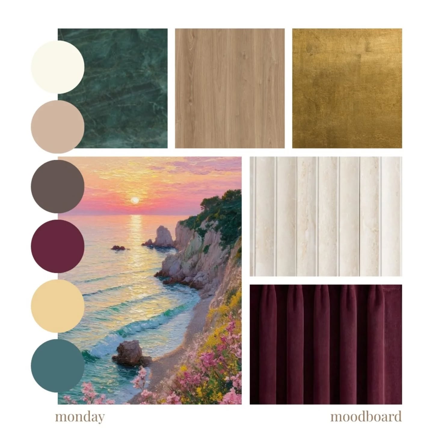 Would you use colour like this in your own bedroom?
I recently put together this bedroom concept and ended up really liking this combination — deep green, burgundy and warm wood tones.
It feels cosy but still fresh to me.
#interiordesignideas
#bedroomdesign
#colourfulinteriors
#algarveinteriors
#marinteriors