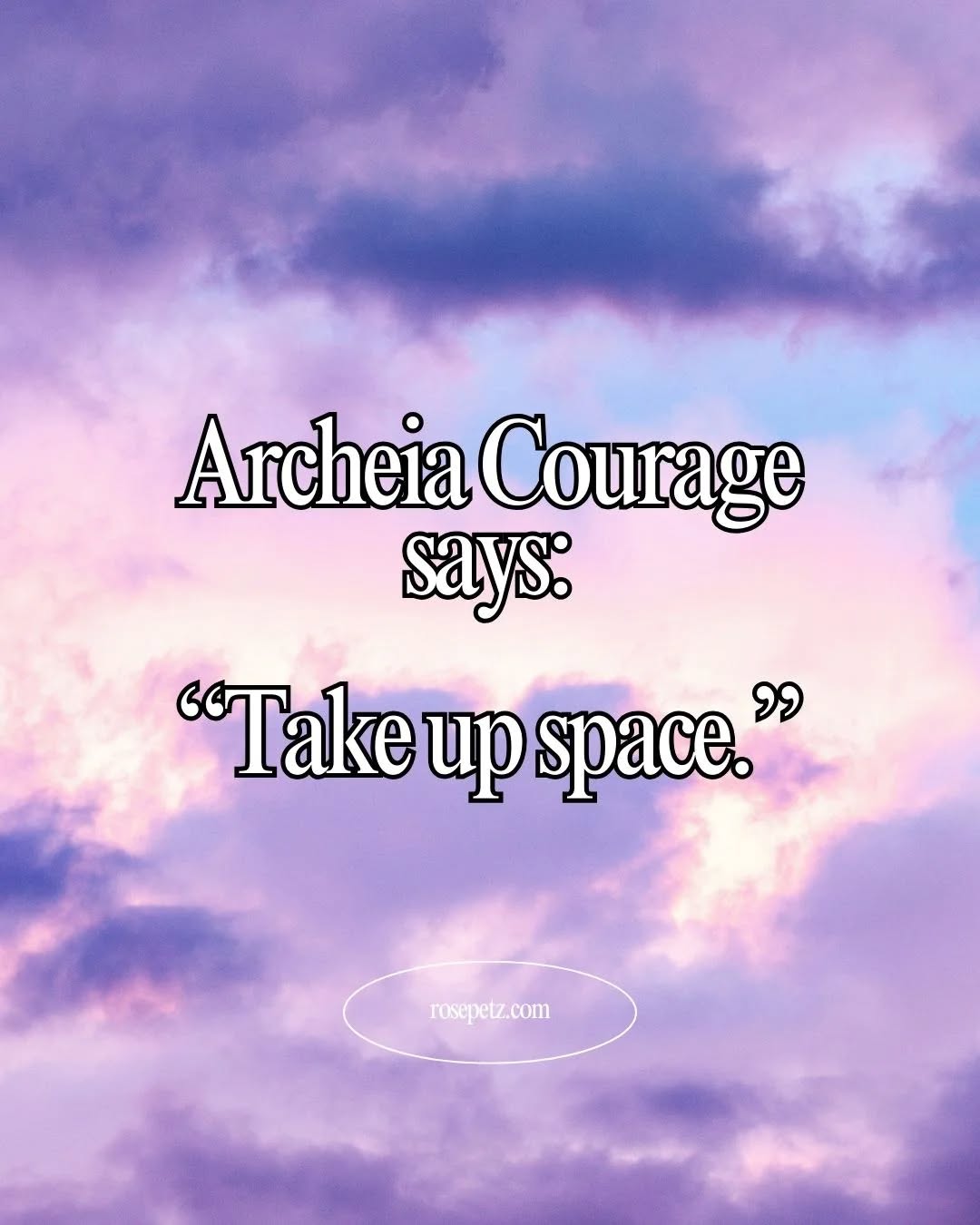 Archeia Courage says: “Take up space.”
Drop a 🔥 if you’re shining bright today.