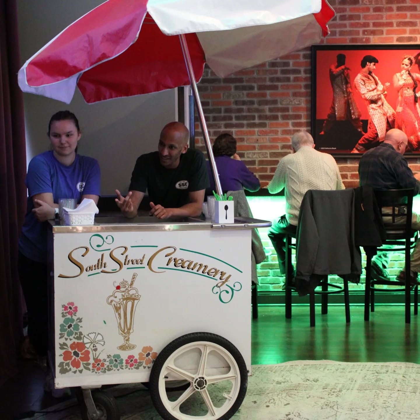Thank you to all the staff and members at @mayopac who made us feel so welcome on Wednesday night! We had a great time donating samples of our ice cream and showcasing our new Baileys flavor in honor of Wednesday's Gaelic Storm and The High Kings show, and it was a nice excuse for us to break out our ice cream cart exclusively for the event 🍀
