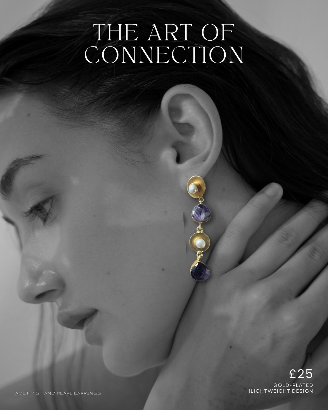 Amethyst and Pearl Earrings
