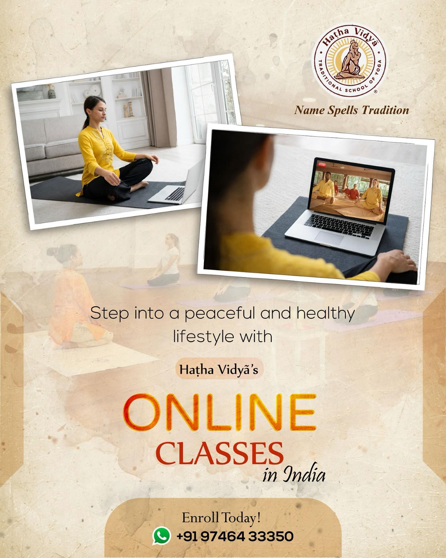 Yoga presents a holistic approach to living a healthy, happy and purposeful life. Making this valuable treasure of knowledge available and accessible to anyone, Haṭha Vidyã offers Regular classes, a standard yoga program suitable for students regardless of their age, health condition, or experience with yoga.
These classes are classified into basic, intermediate, and advanced levels with the increasing order of complexity of practices that gradually mold students into accomplished practitioners. The course curriculum comprises 84 classical asanas, different types of pranayama, bandha, meditation, relaxation, and cleansing practices, equipping the students with comprehensive knowledge and expertise in yoga.
Join us to practice yoga and experience its benefits.