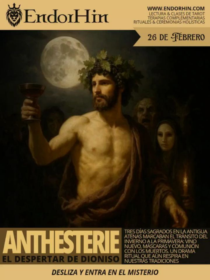 🍇✨ ¿Sabías que en la antigua Atenas existía un festival donde el vino, las máscaras y los muertos compartían el mismo espacio sagrado?
Las Antesteria no eran solo una fiesta: eran un drama ritual en tres actos. Apertura, exceso y comunión. Un tránsito profundo hacia la primavera y el renacimiento.
Dioniso, el dios dos veces nacido, nos recuerda que toda muerte contiene una promesa de vida.
Desliza el carrusel y descubre cómo este antiguo rito aún vive en nuestras celebraciones actuales.
🌿🍷🌕
.
.
.
.
.
.
.
#Tarot #LecturaDeTarot #MitologiaGriega #Dioniso #Espiritualidad