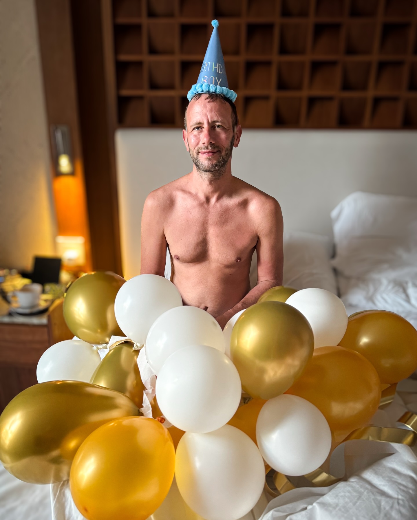 #birthdayvibes. All the best people were born in February!!
.
.
Relaxing day planned with the birthday boy on holiday! Cocktails, food and cards - perfect!!
.
.
.
.
.
Follow @matt_and_adrian for more ❤️
.
.
Gay man in bed with birthday hat on
.
.
.
.
#mexico
#gayman
#birthday