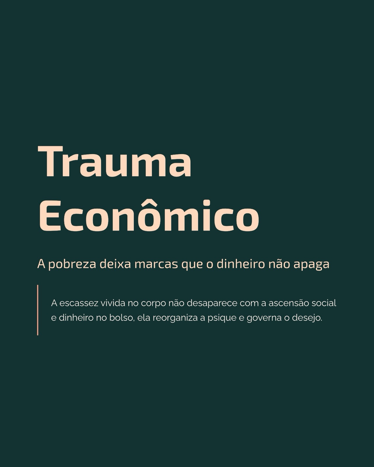 Trauma da Pobreza | Trauma Econômico | Trauma Financeiro -> TRAUMA
O uso indiscriminado de conceitos da saúde mental por gurus econômicos sem formação clínica configura uma banalização perigosa do sofrimento psíquico. Termos como trauma, compulsão, ansiedade ou bloqueio financeiro são apropriados como jargão de marketing, esvaziados de rigor conceitual e convertidos em ferramenta de autopromoção neoliberal. Trauma não é metáfora motivacional. Trata-se de uma inscrição psíquica que envolve corpo, linguagem e história singular, exigindo manejo técnico, escuta qualificada e responsabilidade ética. Quando alguém sem formação em psicologia, psiquiatria ou psicanálise transforma isso em slogan de vendas, reduz experiências complexas a fórmulas simplistas e promete soluções rápidas para dinâmicas que demandam trabalho clínico. Essa prática produz desinformação, desloca sujeitos de cuidados adequados e instrumentaliza o sofrimento como produto. Estamos falando de vidas reais, com implicações transferenciais e efeitos concretos na saúde mental, não de abstrações retóricas destinadas a ampliar faturamento.
