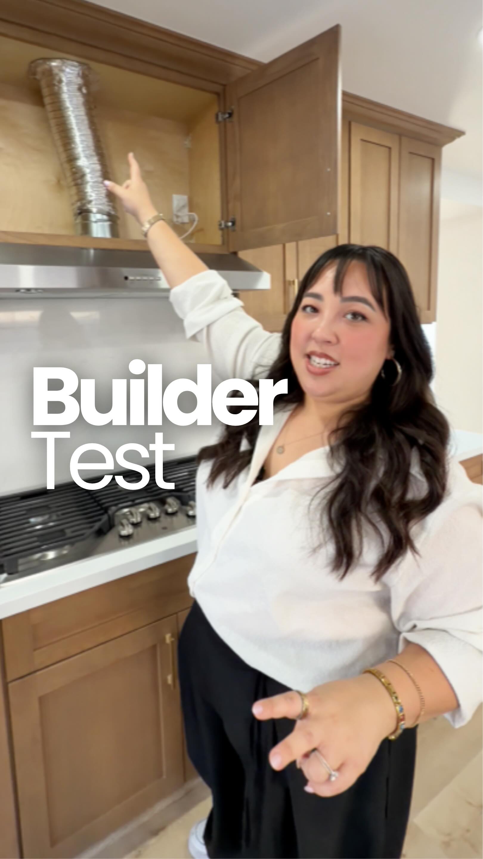 I have two mandatory tests for every remodeled kitchen: The Trash Can and The Hood Vent.
This developer almost had me with that gorgeous waterfall edge, but they failed the trash can test. It’s a major pet peeve of mine, if you’re redoing a whole kitchen, a dedicated trash pull-out is a basic necessity for a functional home.
They did, however, pass the second test. They vented the microwave! An inspector will tell you if the seller was a little lazy and vented to the attic, or if they actually vented the hood out of the house. It’s these small, intentional details that define a “move in ready” home.