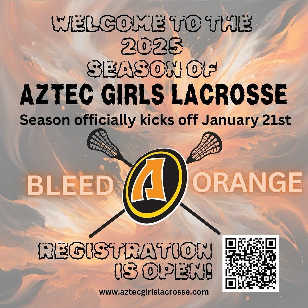 Registration for this upcoming season is now live!
We will also be having “pre-tryouts” practice on January 13,15, and 17th from 6-8pm!
Locations for practice are as follows:
Monday, 1/13: Benedict Sports Complex (490 W Guadalupe Rd, Tempe)
Wednesday, 1/15: TSC field 5
Friday, 1/17: TSC field 1
TRYOUT dates:
Wednesday, 1/22, TSC Field 5
Thursday, 1/23, TSC Field 1
Friday, 1/24, TSC Field 1
Tryouts are from 6-8pm and are mandatory! Please plan accordingly!
Go Aztecs! 🧡🖤