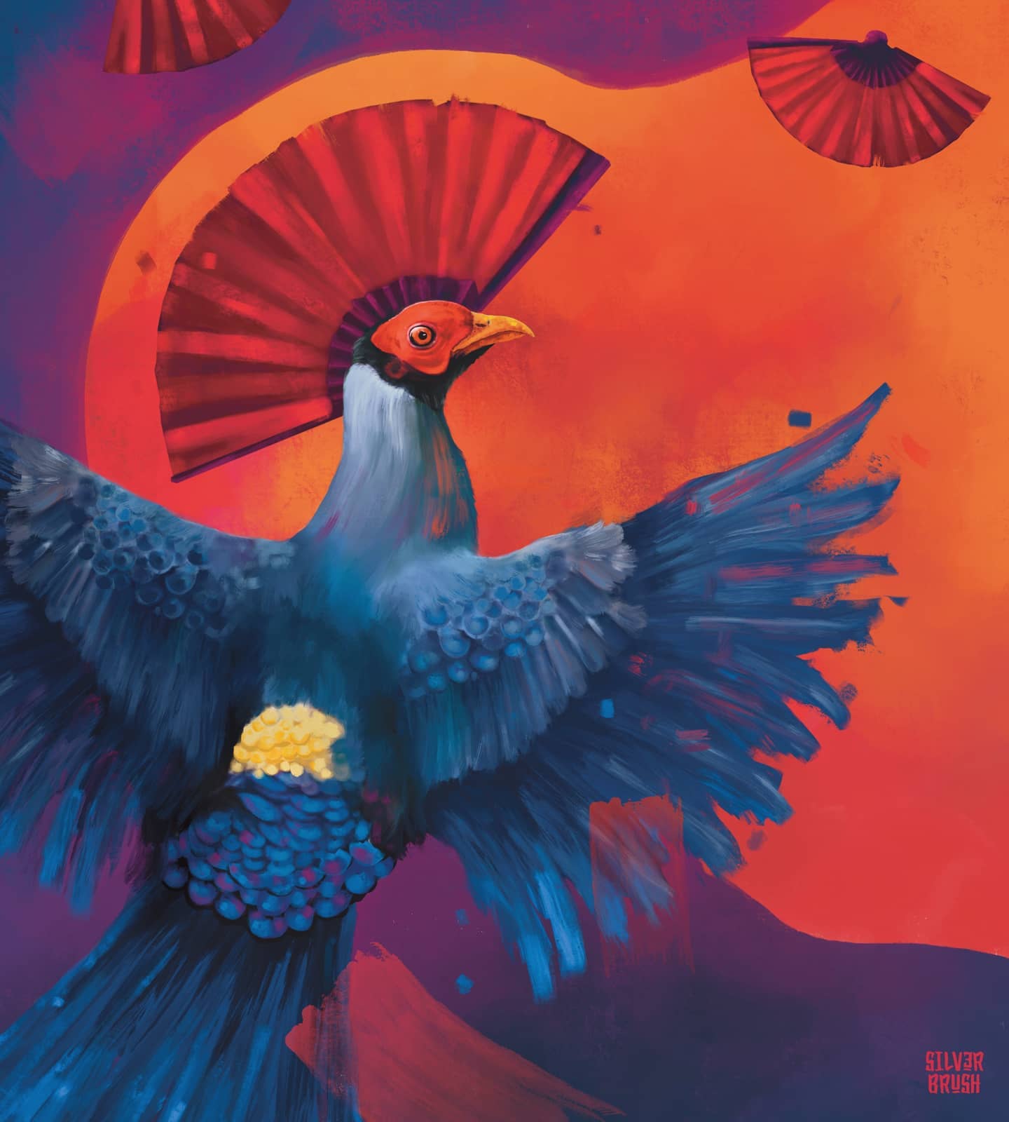 Bringing in the legacy and culture of Thai, one of our element was the Siamese fireback, the bird of Thailand which is the honour given only to the Siamese fireback. Why is that? Well, mainly due to the bird being a symbol of power and strength among the Thailand community.
Branding art Illustrations for Bangkok Town Dubai
@silver_brush @bangkoktownuae
#art #thailand #thailandart #siamesefireback #interior #canvases #art #restro #design #bangkoktheme #thairestaurant #thailand #uae #dubaiart #dubai #silverbrush #silverbrushstudio #recentwork #murals #interiorart #paintings