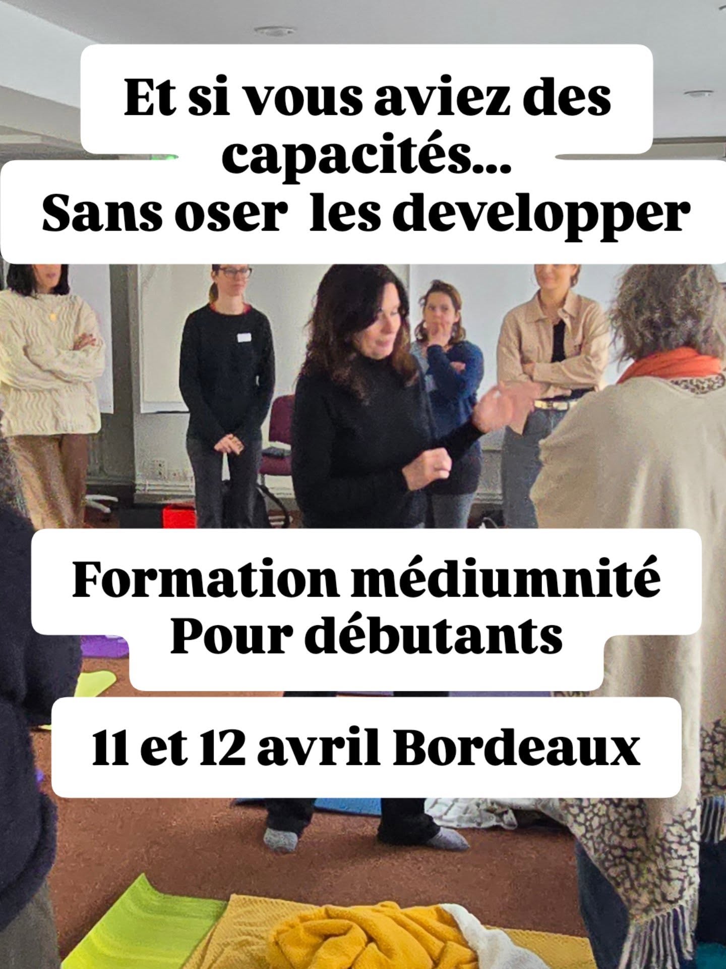 Beaucoup essaient seuls et finissent par abandonner.
Ce week-end est là pour poser un cadre clair et stable.
Pour cette formation médiumnité pour débutant le 11 et 12 avril à Bordeaux, dites "Bordeaux" en commentaire pour recevoir le lien !
Le site Azra Energies est aussi à votre dispositions pour avoir accés à toutes les formations !!!