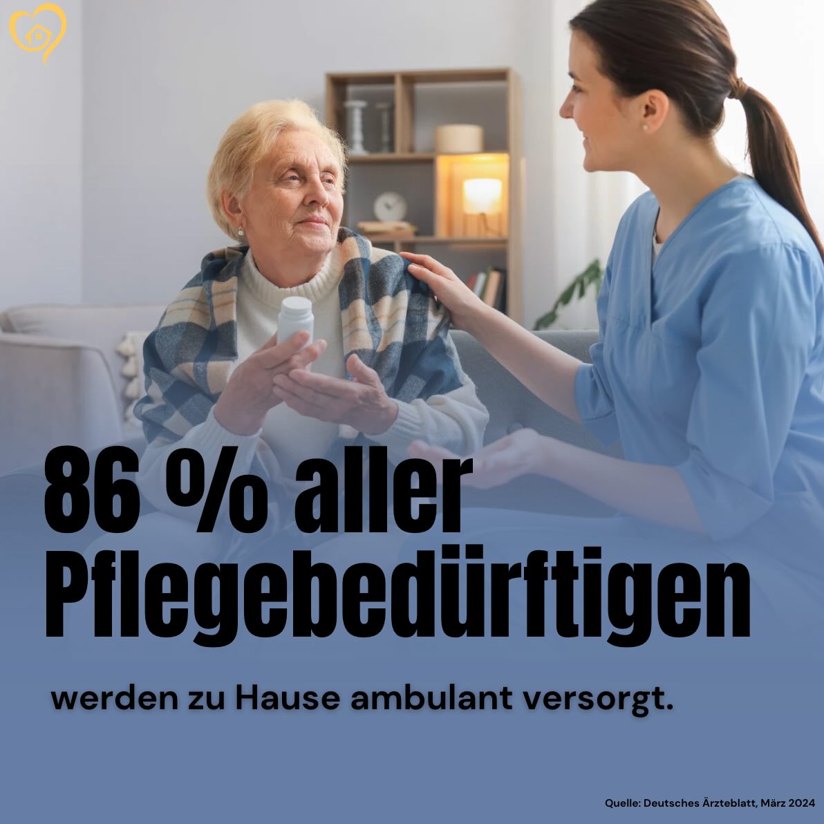 Pflege findet Zuhause statt
86 % aller Pflegebedürftigen werden ambulant zu Hause versorgt. Eine starke Zahl und ein starkes Zeichen dafür, wie wichtig Unterstützung im Alltag ist.
Themenwoche: Pflege Zuhause
In den nächsten Tagen sprechen wir darüber, was Pflege im eigenen Zuhause wirklich bedeutet und warum Alltagsunterstützung dabei eine zentrale Rolle spielt.
Denn oft sind es die kleinen Dinge, die den Unterschied machen:
✔ Unterstützung im Haushalt
✔ Begleitung im Alltag
✔ Zeit für Gespräche & Nähe
✔ Entlastung für Angehörige
Pflege Zuhause heißt nicht allein sein sondern Hilfe an der Seite zu haben, die den Alltag leichter macht 💛
👉 Bleib dran und begleite uns durch die Woche Pflege Zuhause.
#pflegezuhause #ambulantepflege #alltagshilfe #seniorenbetreuung #pflegemitherz