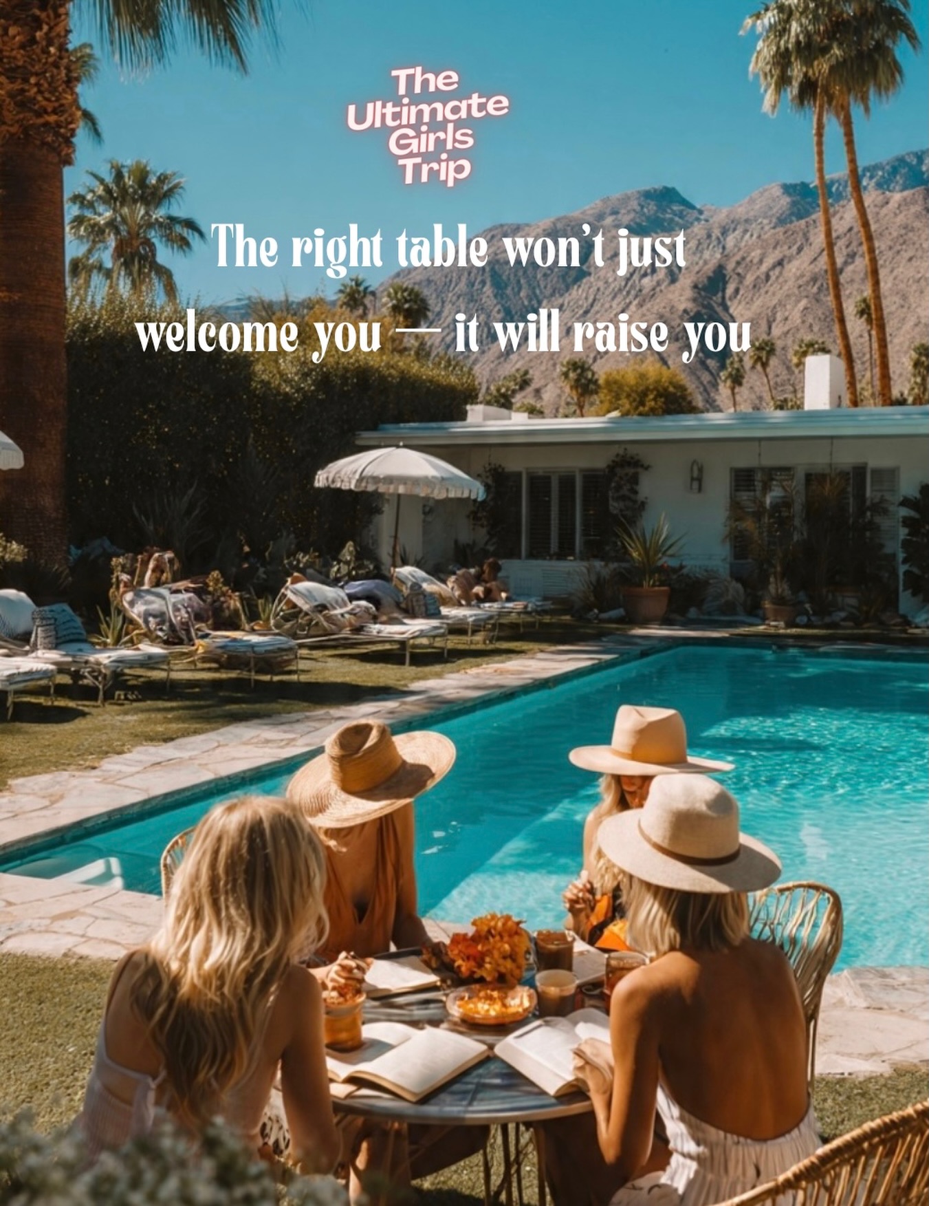 The right table won’t just welcome you — it will raise you.
Because who you sit beside shapes what you believe is possible… and what you go after next.
April 13–16 | Scottsdale, Arizona
If you’re ready to get into the room with women who expand your vision, elevate your standards, and normalize the next level you’ve been craving…
Join the waitlist or DM us for all the details.
Link in bio!
See you in Scottsdale, girl! 🌴