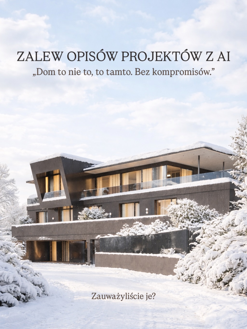 Bardzo zależy mi na autentyczności, a w kontrze ostatnio ciągle trafiam na tą samą formę postów z AI, które rzucają mi się oczy już od pierwszego zdania.
Nie widzę problemu z używaniem AI, sama używam. Czy jednak zatracimy wszyscy swoje JA korzystając z generowanych treści? Co myślicie?
#architecture #residentialdesign #residential #projektdomu #architektura