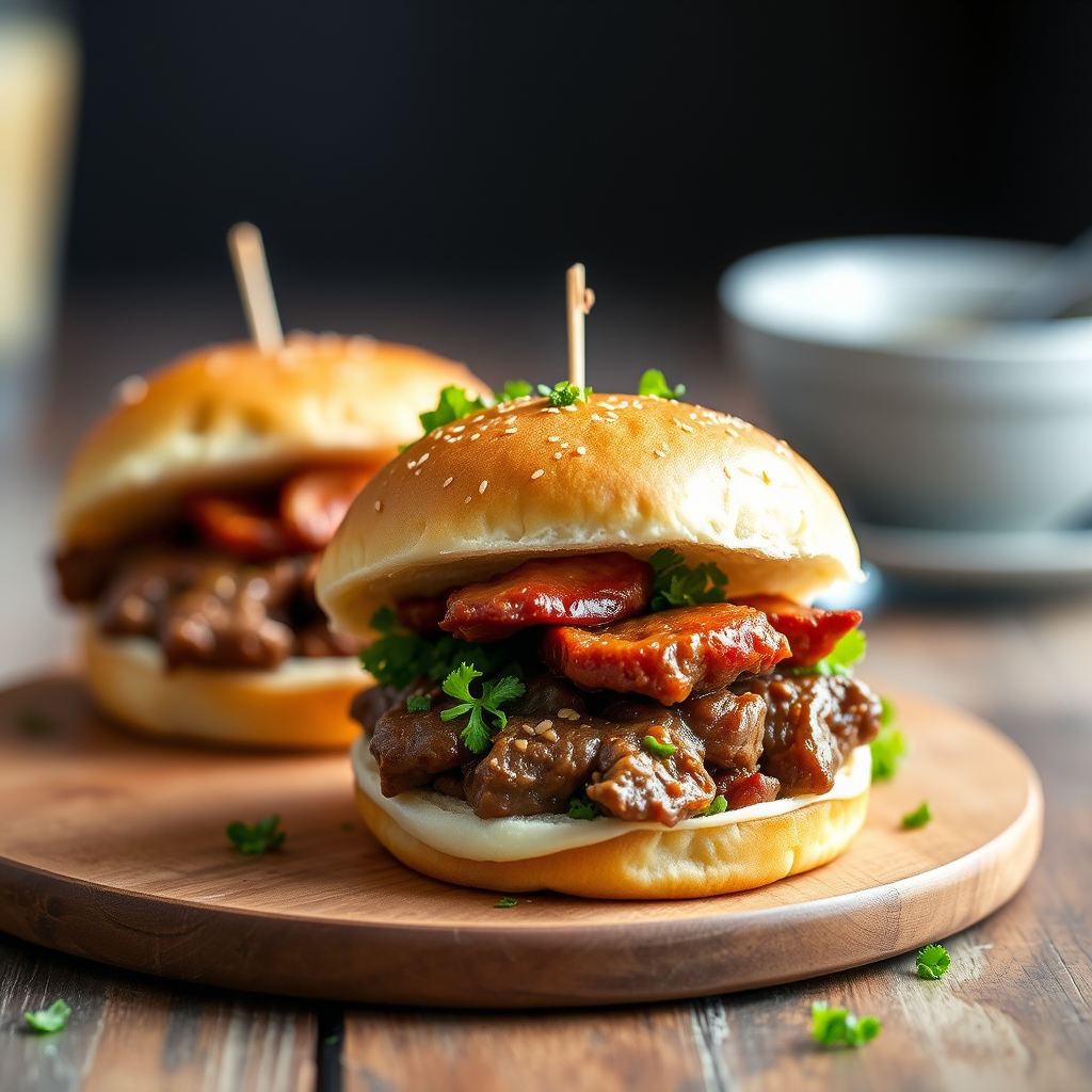 Why do restaurants love mini beef sliders? Because they bring BIG flavour in a small package! Delight in the perfect blend of savoury beef and fresh toppings. 🌟 Make yours tonight and discover your new favourite dish! What's your favourite slider topping? 🍅🥑 #SliderLove #FoodGoals #BeefBites #Aleviaskitchen #MapleRidgeFarm