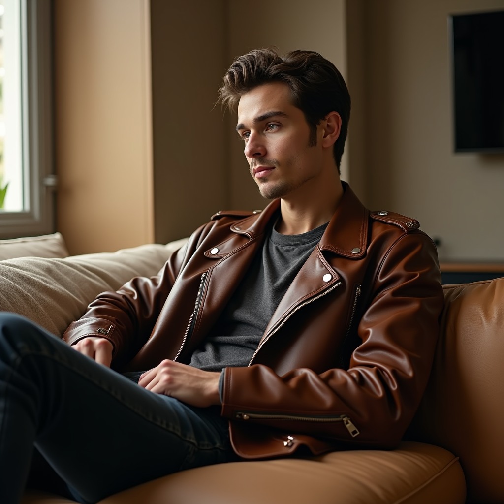 A leather jacket that feels like a friend on game night — polished, warm, and ready for the long play. Layer over a soft knit and tailored denim to balance comfort with quiet refinement. Crafted by hand in the Luis Leather tradition — timeless British-inspired lines, attentive stitching, and leather that only improves with time. Link in bio. Which look would you choose for your Super Bowl watch party? 🏈🖤🥂 #LuisLeather #GameNightStyle #EffortlessElegance #TimelessLeather #Handcrafted #BritishInspired #StyleThatLasts #WatchPartyReady