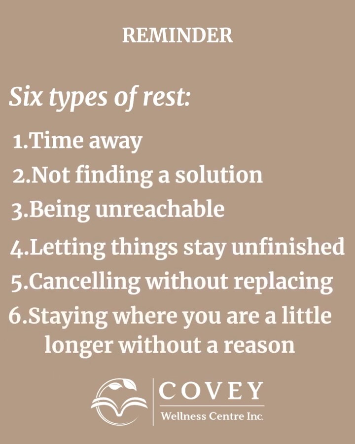 You deserve all forms of rest โฌ