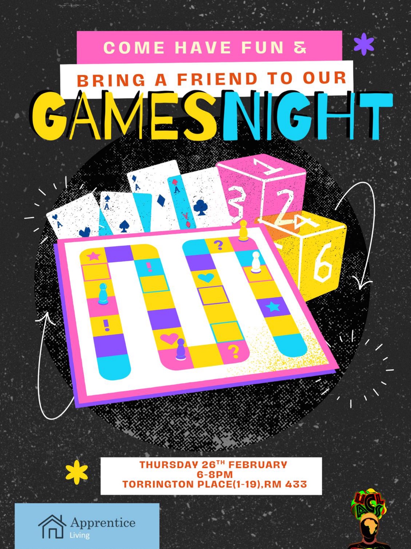 🎲✨ Games Night Incoming! ✨🎲
We’re teaming up with @apprentice.living for an epic Games Night on Thursday 26th February! 🃏🎮
Expect friendly competition, great vibes, and plenty of laughs — whether you’re a board game pro or just in it for the fun. Bring your game face and your friends… it’s going to be a good one! 🙌♟️
#GamesNight #ApprenticeLiving #StudentLife