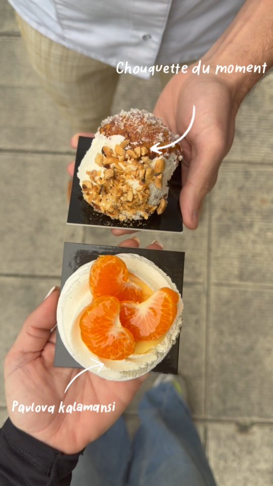 Nouveautés Chez Jonathan Le Patissier :
Pavlova Kalamansi : crémeux kalamansi, clémentines fraîches, chantilly vanille, meringue croquante
Chouquette du moment : chantilly vanille, praliné croustillant
Chou du moment : crémeux citron vert menthe, coulis de fraises, meringue italienne aux zestes de citron vert
Disponible en boutique ou sur commande via le site internet www.jonathanlepatissier.fr
Jonathan le patissier
14 avenue marechal foch
06000 Nice
A déguster sans modération !
Video @k_rolight_food